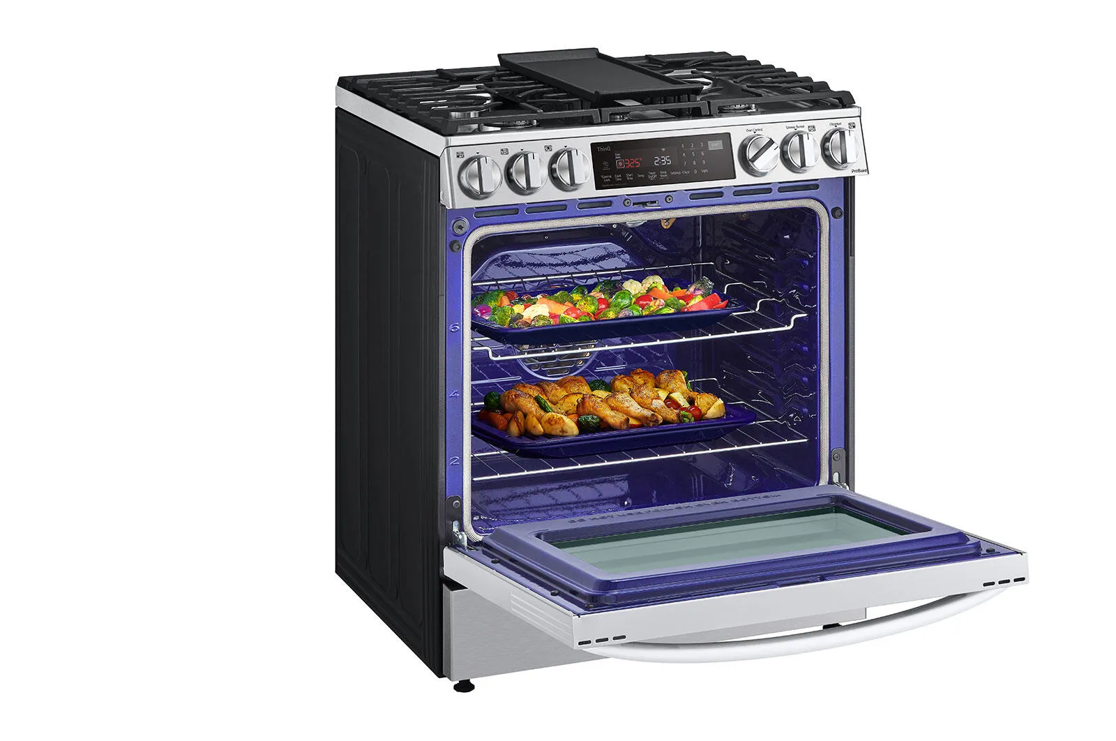 Lg LSGL6335F 6.3 Cu Ft. Smart Wi-Fi Enabled Probake Convection Instaview Gas Slide-In Range With Air Fry