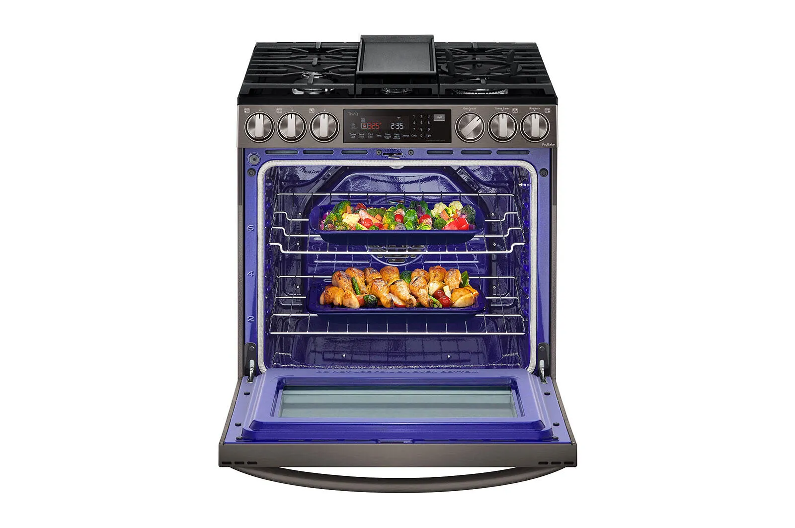 Lg LSGL6337D 6.3 Cu Ft. Smart Wi-Fi Enabled Probake Convection Instaview&#8482; Gas Slide-In Range With Air Fry