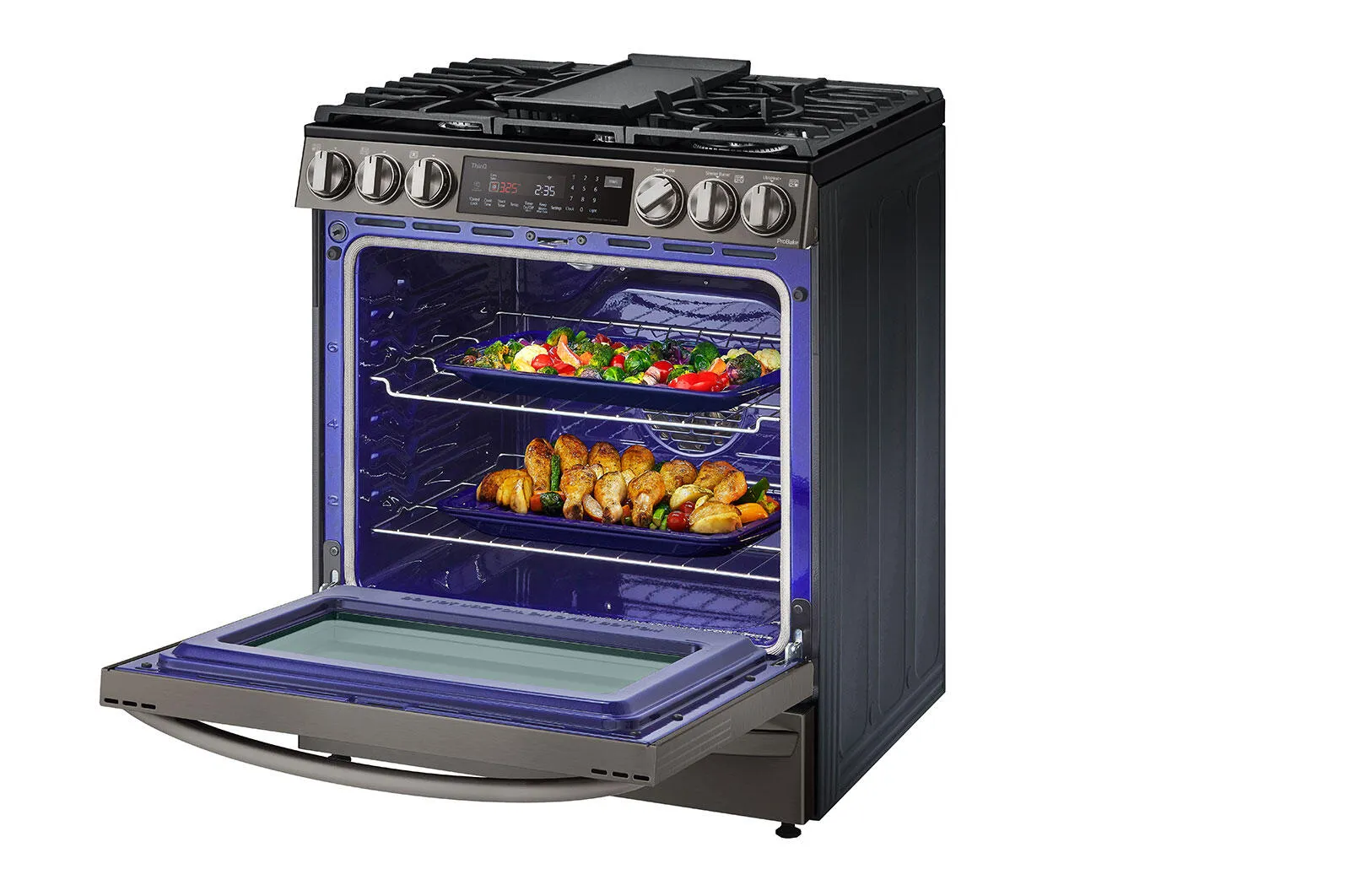 Lg LSGL6337D 6.3 Cu Ft. Smart Wi-Fi Enabled Probake Convection Instaview&#8482; Gas Slide-In Range With Air Fry