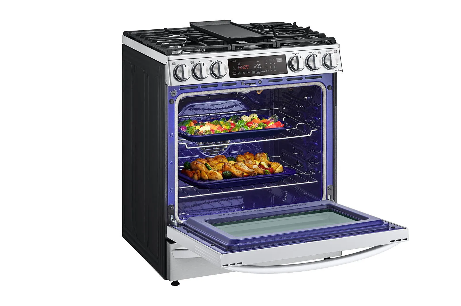 Lg LSGL6337F 6.3 Cu Ft. Smart Wi-Fi Enabled Probake Convection Instaview Gas Slide-In Range With Air Fry