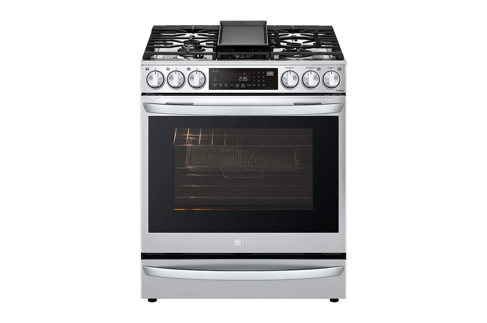 Lg LSGL6337F 6.3 Cu Ft. Smart Wi-Fi Enabled Probake Convection Instaview Gas Slide-In Range With Air Fry