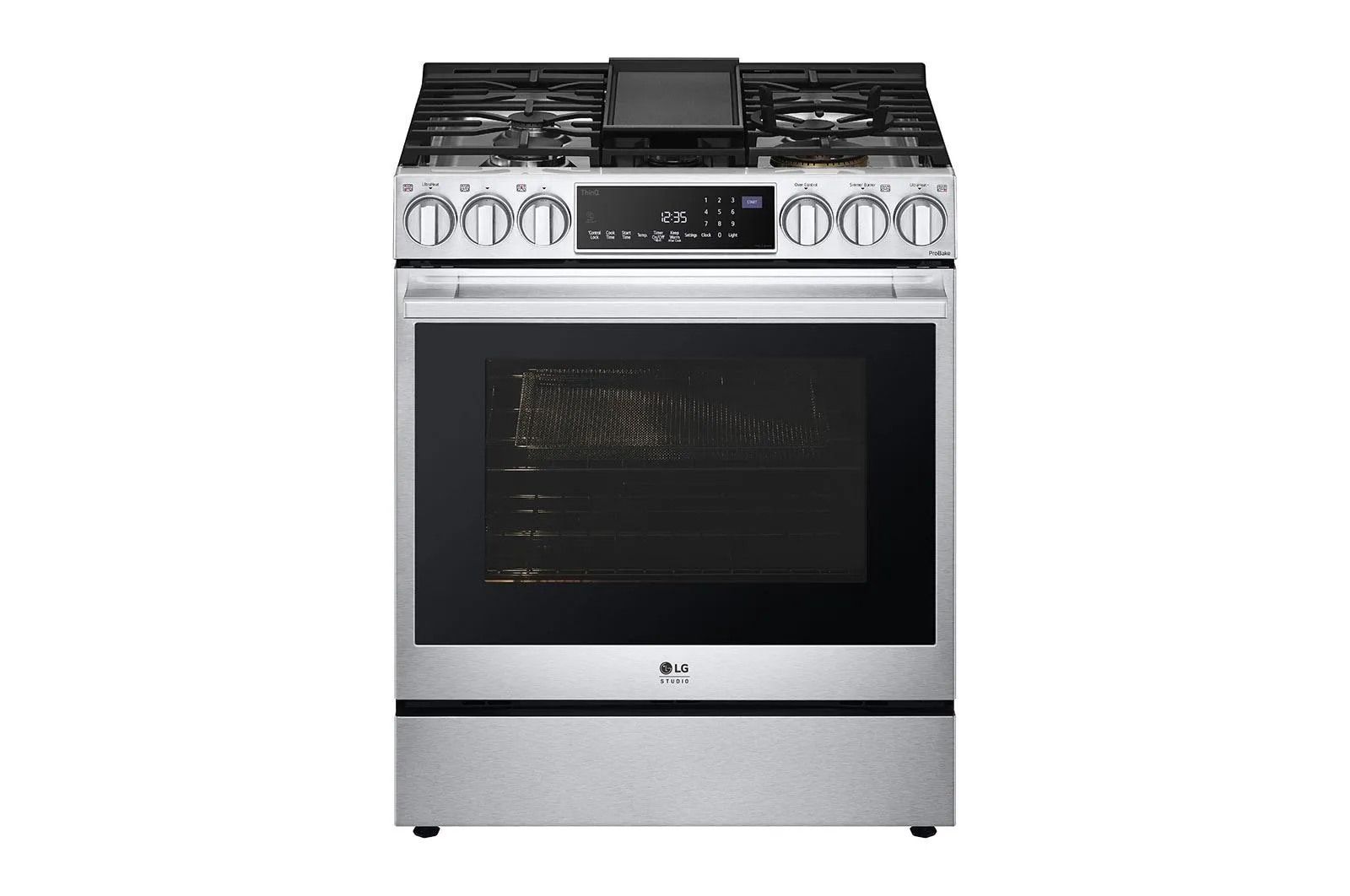 Lg LSGS6338F Lg Studio 6.3 Cu. Ft. Instaview Gas Slide-In Range With Probake Convection And Air Fry