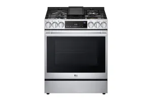 Lg LSGS6338F Lg Studio 6.3 Cu. Ft. Instaview Gas Slide-In Range With Probake Convection And Air Fry