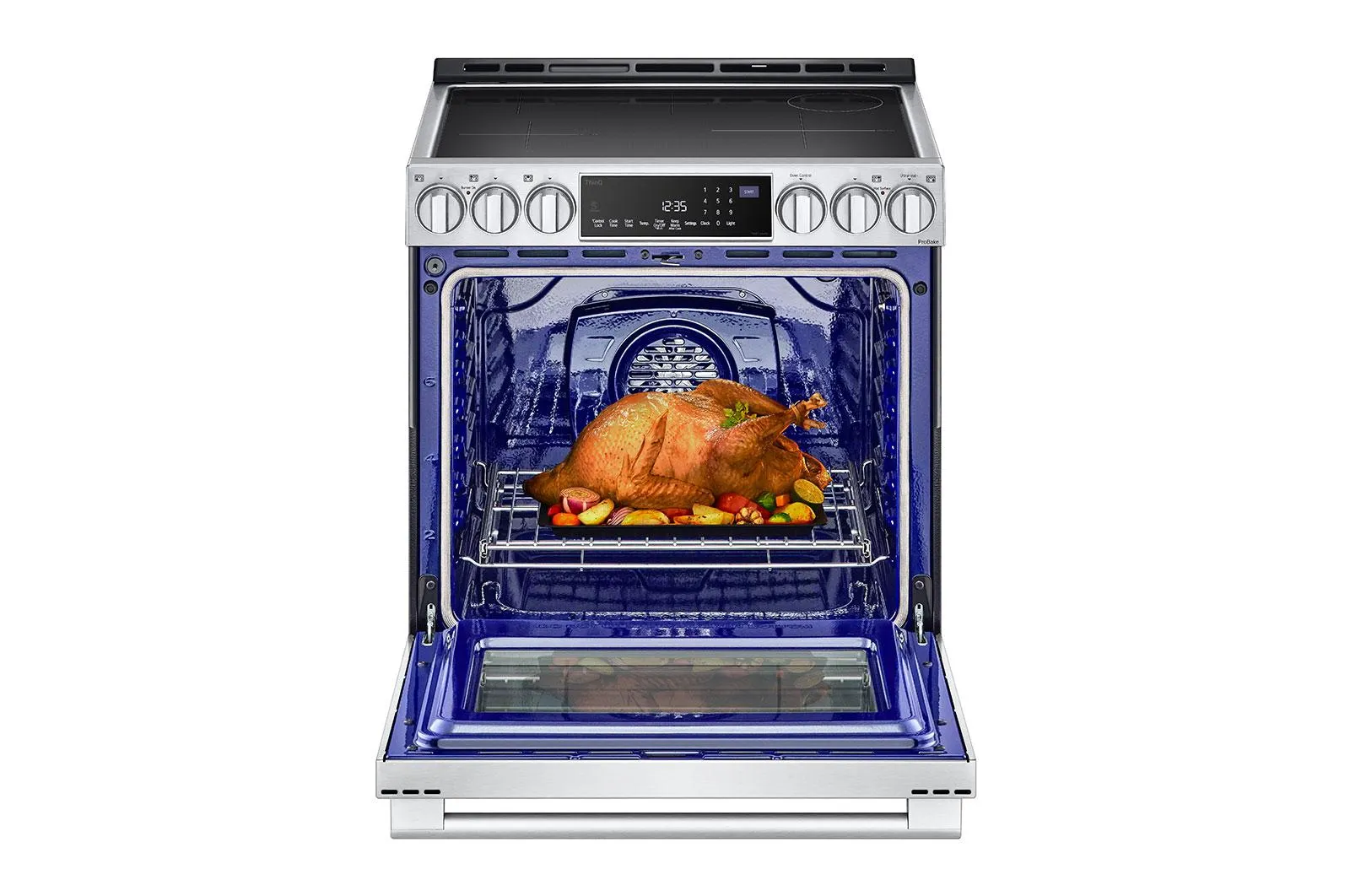Lg LSIS6338F Lg Studio 6.3 Cu. Ft. Instaview Induction Slide-In Range With Air Fry And Air Sous Vide