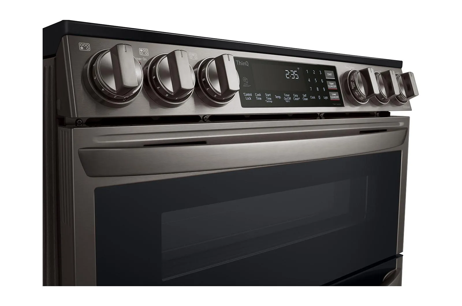 Lg LTEL7337D 7.3 Cu. Ft. Smart Instaview Electric Double Oven Slide-In Range With Probake Convection. Air Fry. And Air Sous Vide