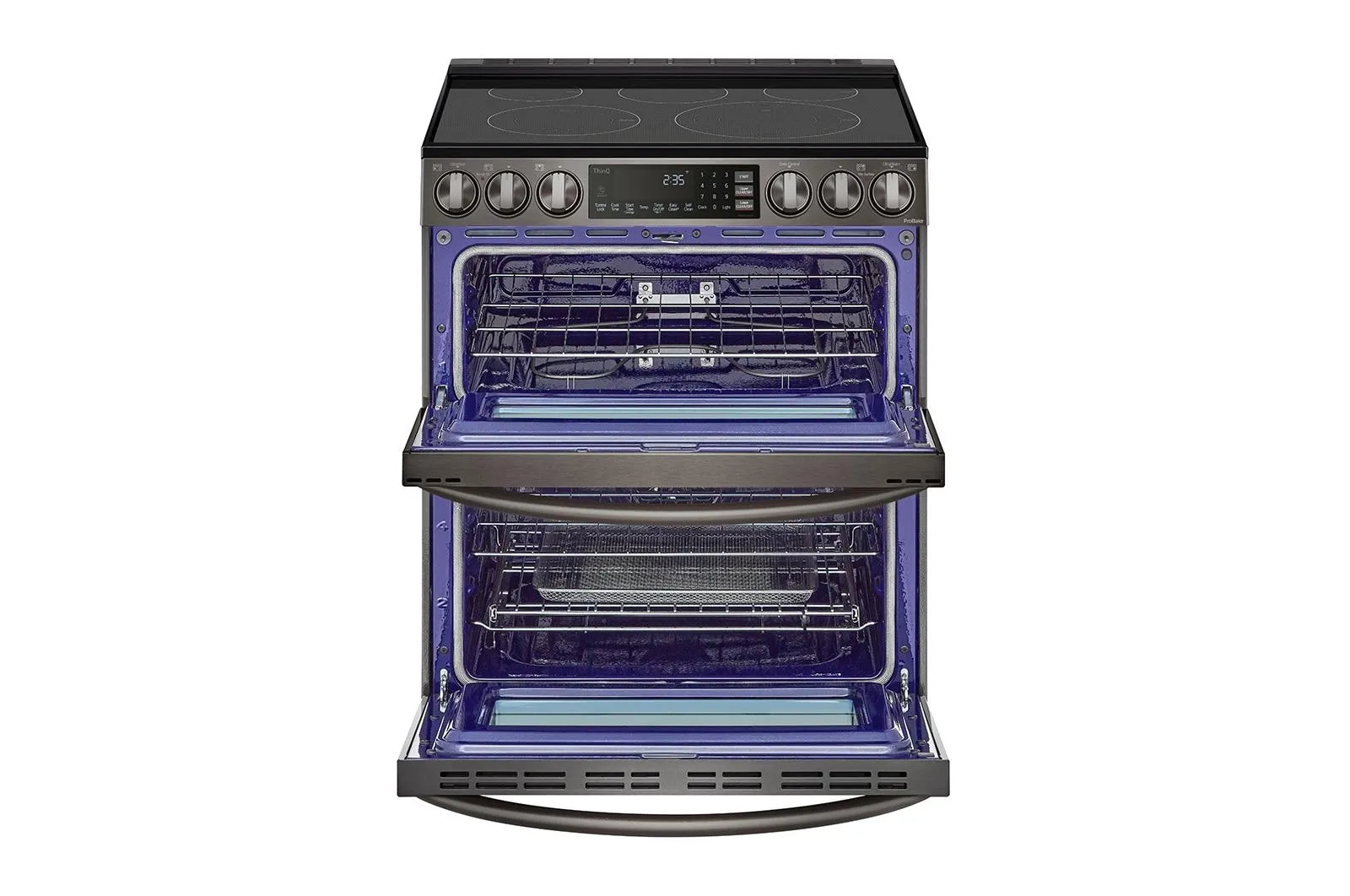 Lg LTEL7337D 7.3 Cu. Ft. Smart Instaview Electric Double Oven Slide-In Range With Probake Convection. Air Fry. And Air Sous Vide