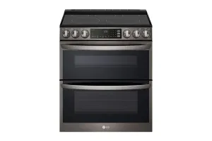 Lg LTEL7337D 7.3 Cu. Ft. Smart Instaview Electric Double Oven Slide-In Range With Probake Convection. Air Fry. And Air Sous Vide