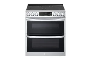 Lg LTEL7337F 7.3 Cu. Ft. Smart Instaview Electric Double Oven Slide-In Range With Probake Convection. Air Fry. And Air Sous Vide