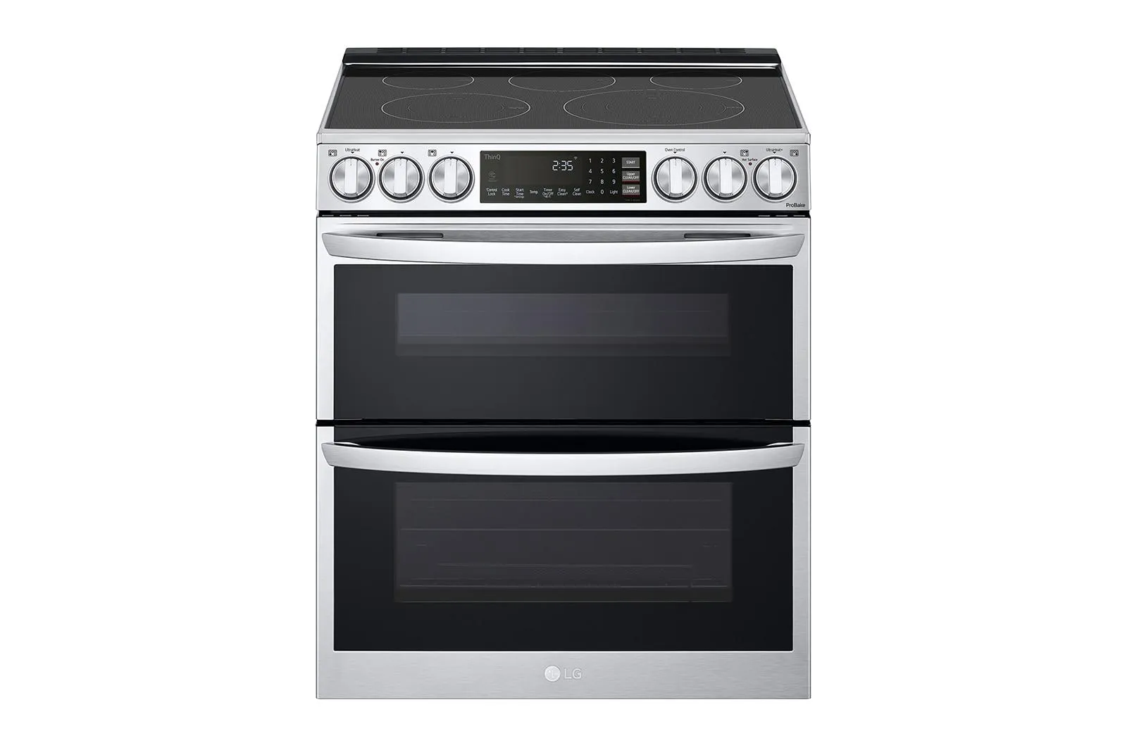 Lg LTEL7337F 7.3 Cu. Ft. Smart Instaview Electric Double Oven Slide-In Range With Probake Convection. Air Fry. And Air Sous Vide