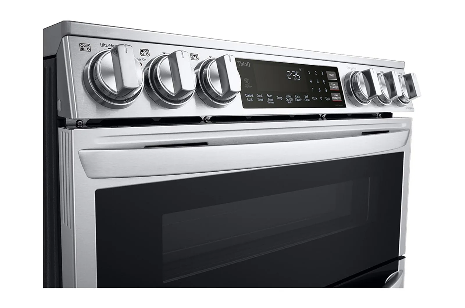 Lg LTEL7337F 7.3 Cu. Ft. Smart Instaview Electric Double Oven Slide-In Range With Probake Convection. Air Fry. And Air Sous Vide