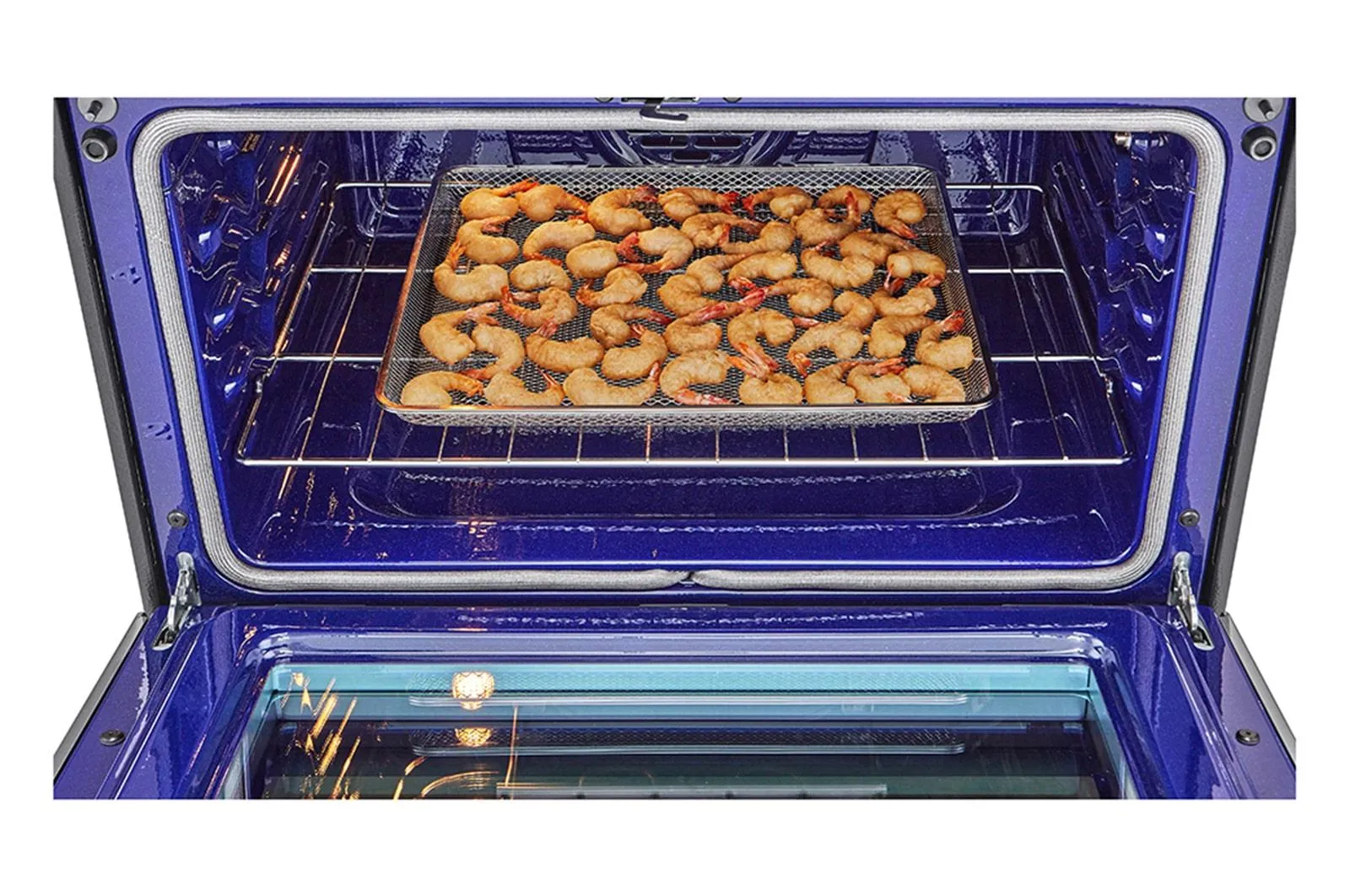 Lg LTEL7337F 7.3 Cu. Ft. Smart Instaview Electric Double Oven Slide-In Range With Probake Convection. Air Fry. And Air Sous Vide