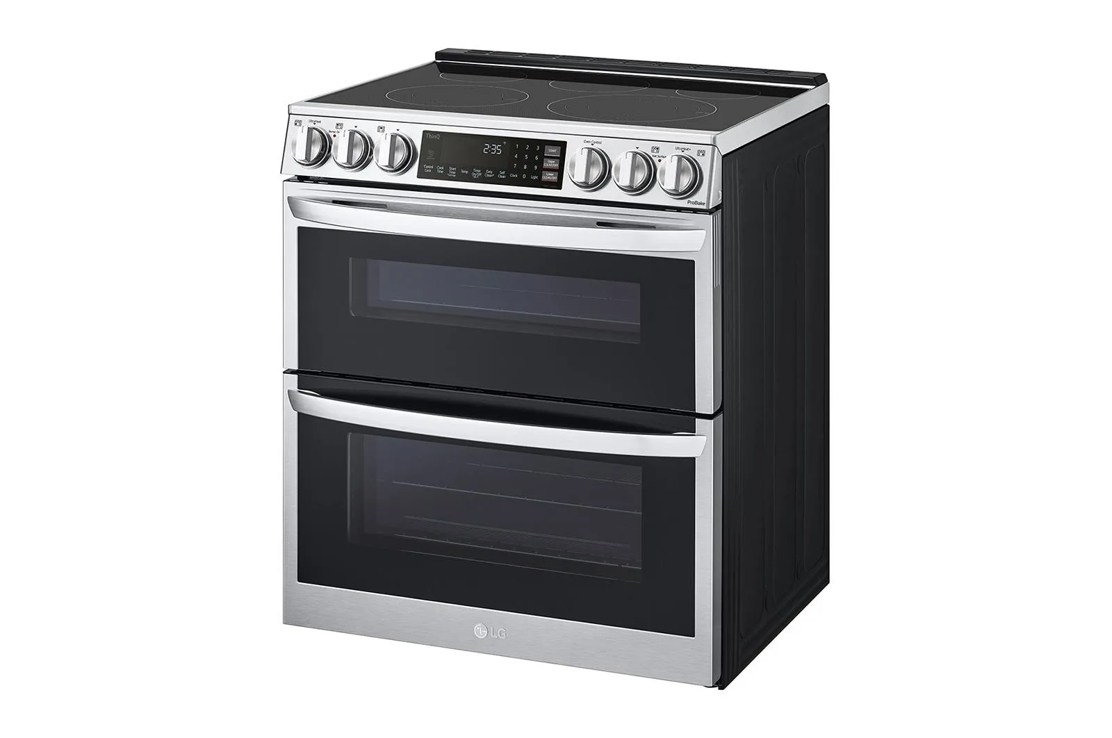 Lg LTEL7337F 7.3 Cu. Ft. Smart Instaview Electric Double Oven Slide-In Range With Probake Convection. Air Fry. And Air Sous Vide