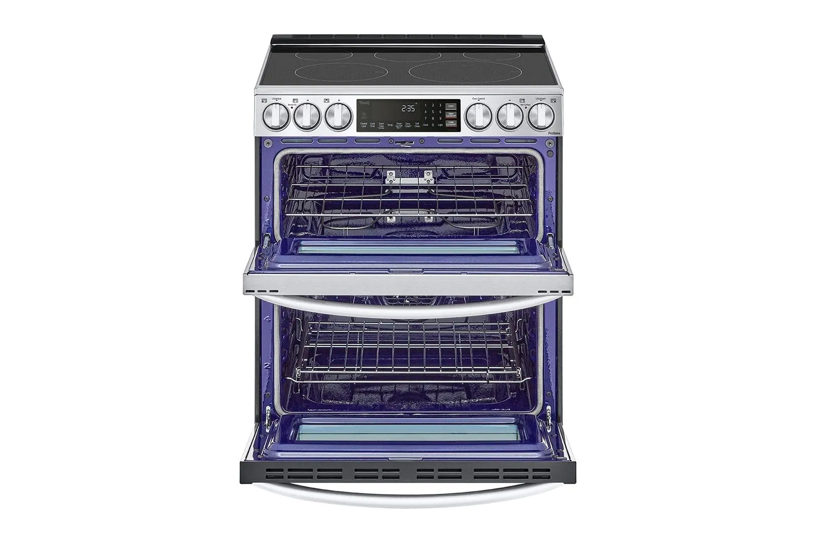 Lg LTEL7337F 7.3 Cu. Ft. Smart Instaview Electric Double Oven Slide-In Range With Probake Convection. Air Fry. And Air Sous Vide