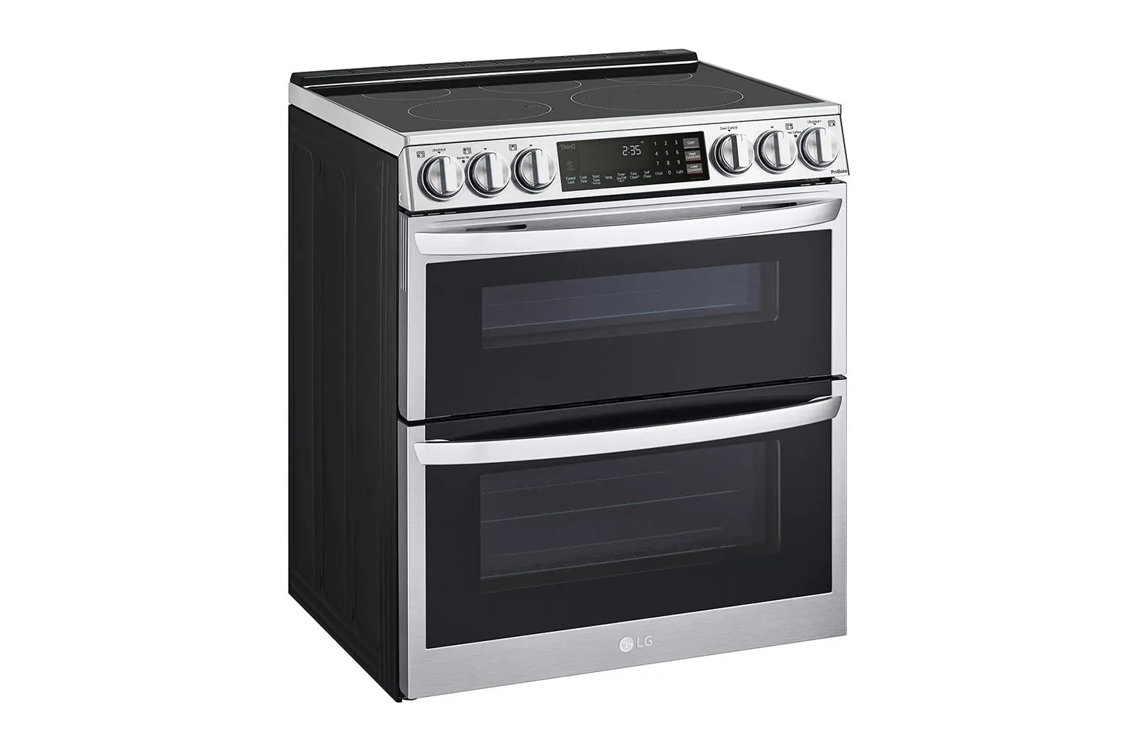 Lg LTEL7337F 7.3 Cu. Ft. Smart Instaview Electric Double Oven Slide-In Range With Probake Convection. Air Fry. And Air Sous Vide