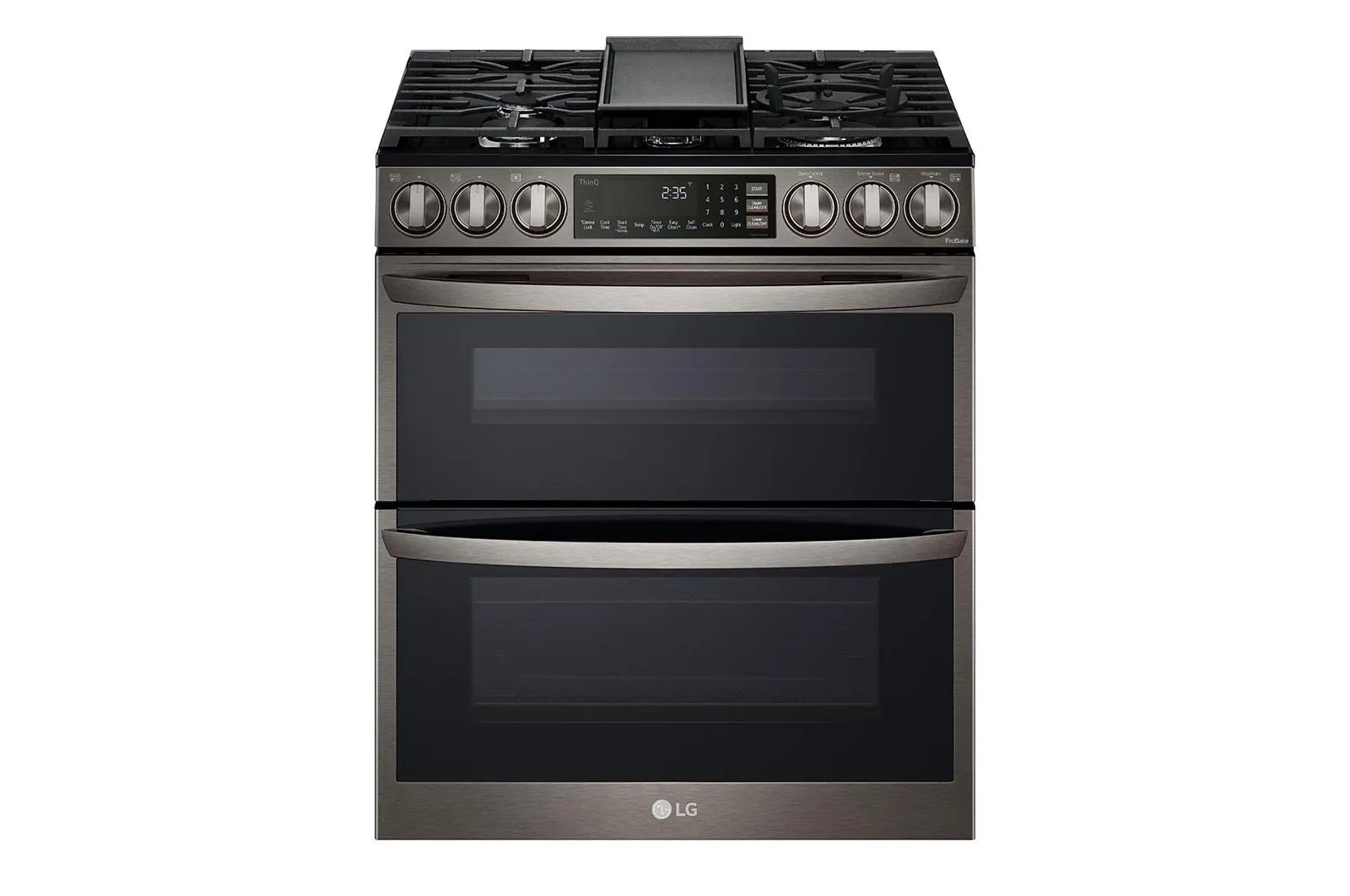 Lg LTGL6937D 6.9 Cu. Ft. Smart Instaview Gas Double Oven Slide-In Range With Probake Convection. Air Fry. And Air Sous Vide
