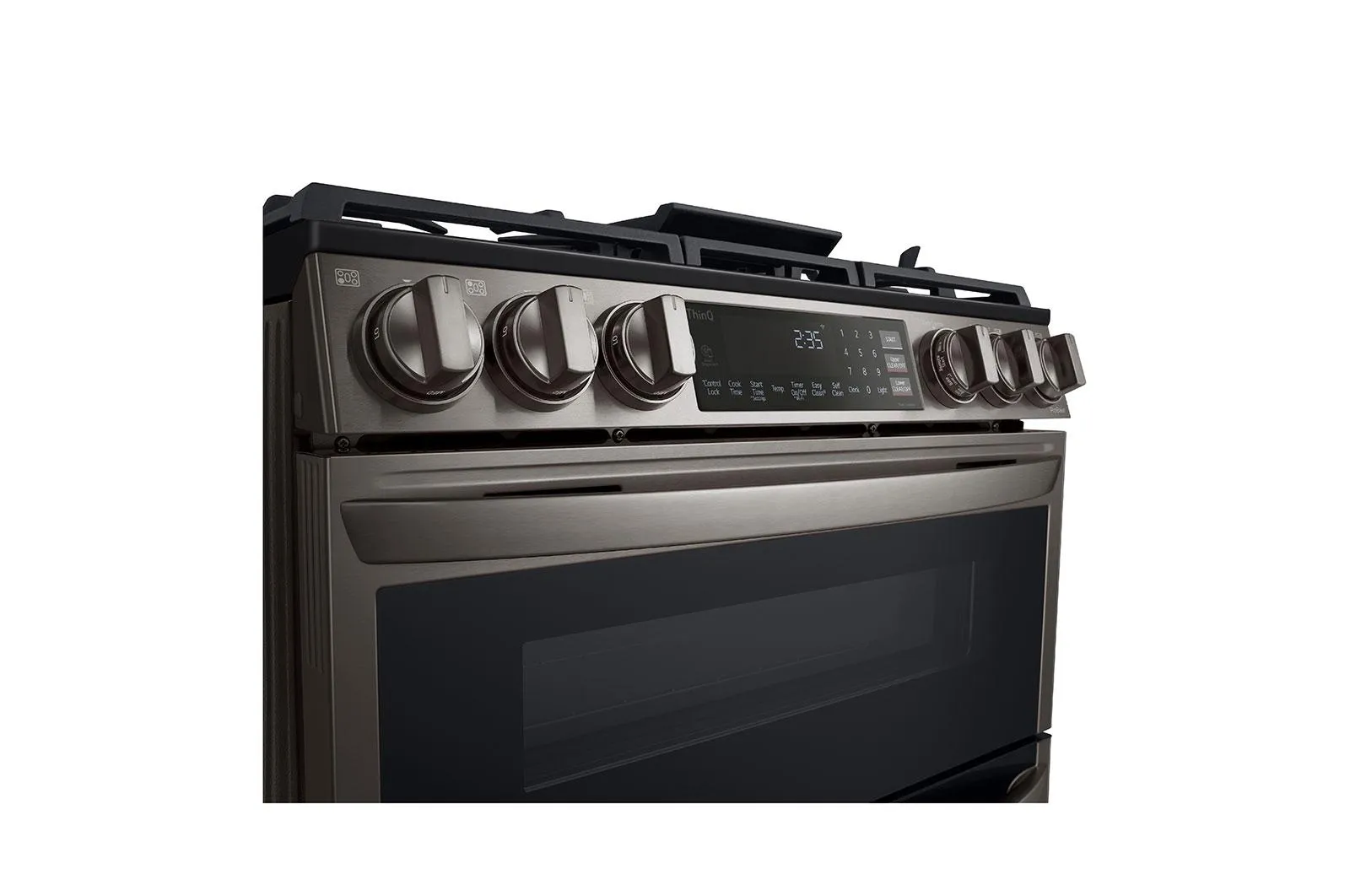 Lg LTGL6937D 6.9 Cu. Ft. Smart Instaview Gas Double Oven Slide-In Range With Probake Convection. Air Fry. And Air Sous Vide