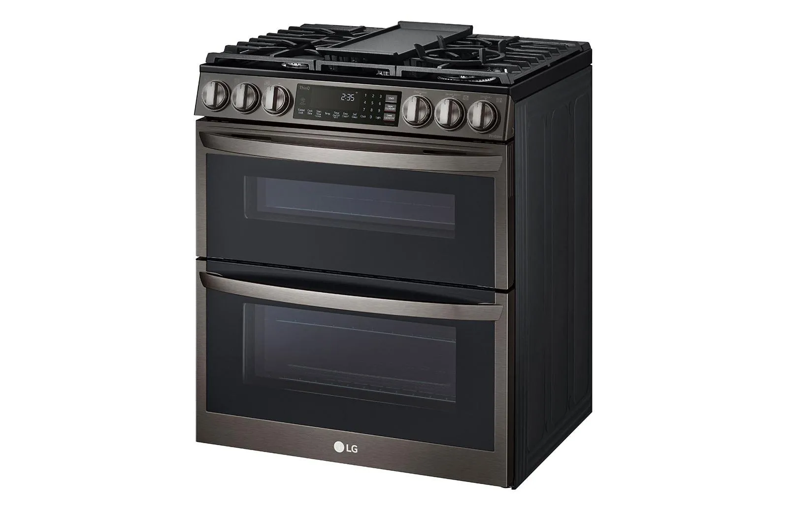Lg LTGL6937D 6.9 Cu. Ft. Smart Instaview Gas Double Oven Slide-In Range With Probake Convection. Air Fry. And Air Sous Vide