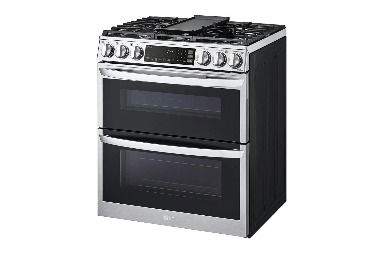 Lg LTGL6937F 6.9 Cu. Ft. Smart Instaview Gas Double Oven Slide-In Range With Probake Convection. Air Fry. And Air Sous Vide