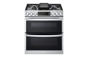 Lg LTGL6937F 6.9 Cu. Ft. Smart Instaview Gas Double Oven Slide-In Range With Probake Convection. Air Fry. And Air Sous Vide