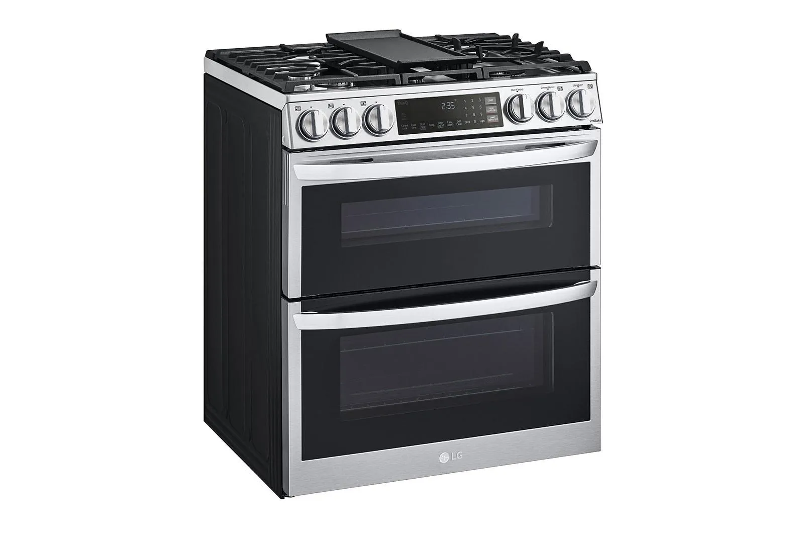 Lg LTGL6937F 6.9 Cu. Ft. Smart Instaview Gas Double Oven Slide-In Range With Probake Convection. Air Fry. And Air Sous Vide