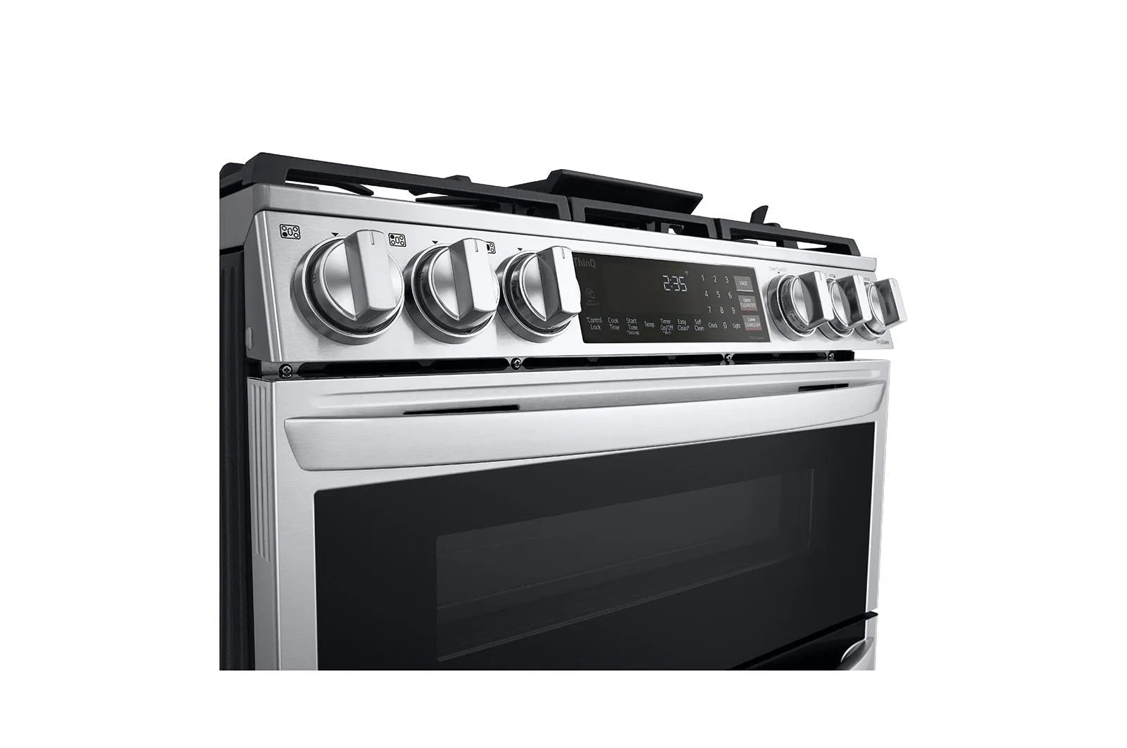 Lg LTGL6937F 6.9 Cu. Ft. Smart Instaview Gas Double Oven Slide-In Range With Probake Convection. Air Fry. And Air Sous Vide