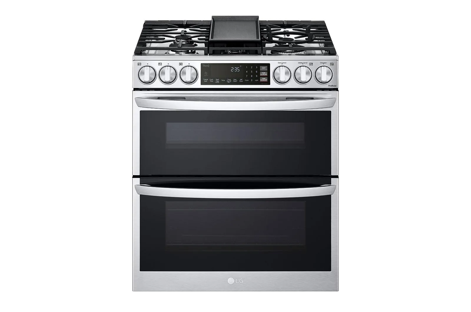 Lg LTGL6937F 6.9 Cu. Ft. Smart Instaview Gas Double Oven Slide-In Range With Probake Convection. Air Fry. And Air Sous Vide