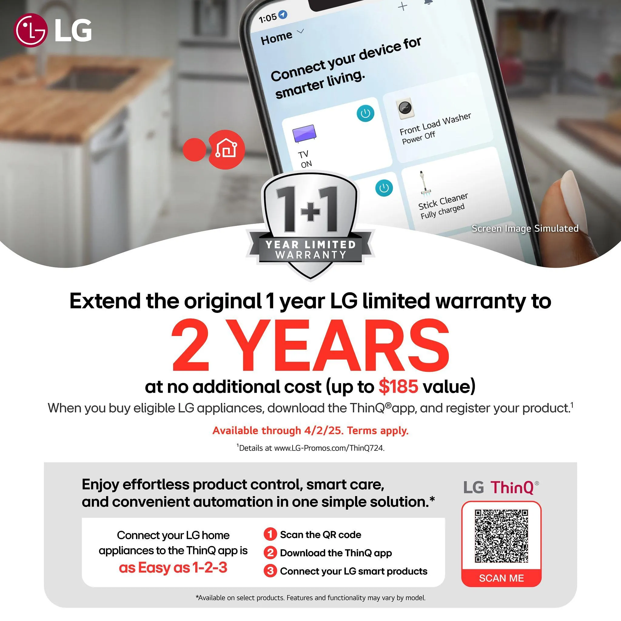 Lg MVEL2125X 2.1 Cu. Ft. Smart Over-The-Range Microwave Oven With Extendavent 2.0 & Easyclean