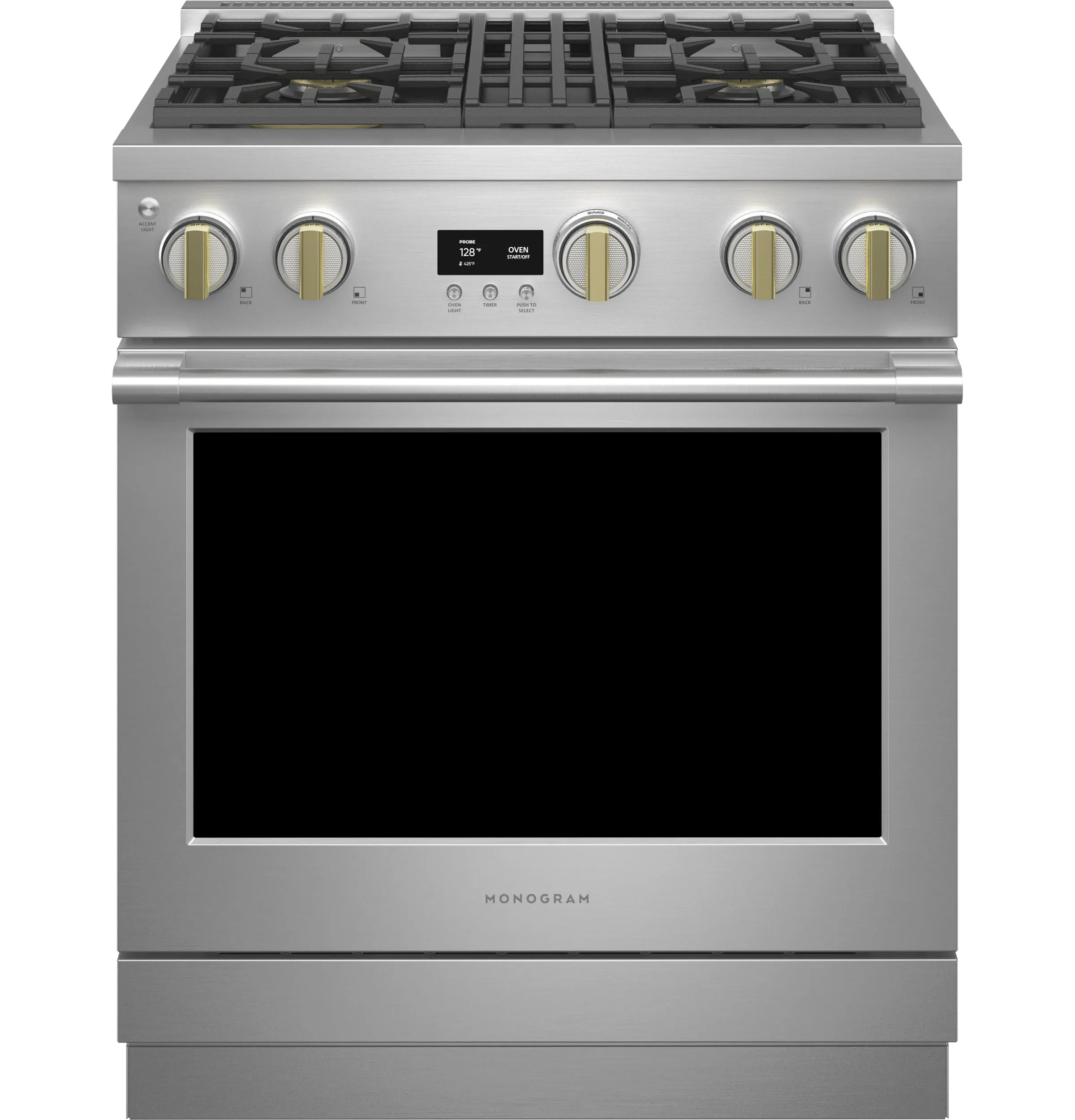 Monogram ZDP304NTSS Monogram 30 Dual-Fuel Professional Range With 4 Burners (Natural Gas)