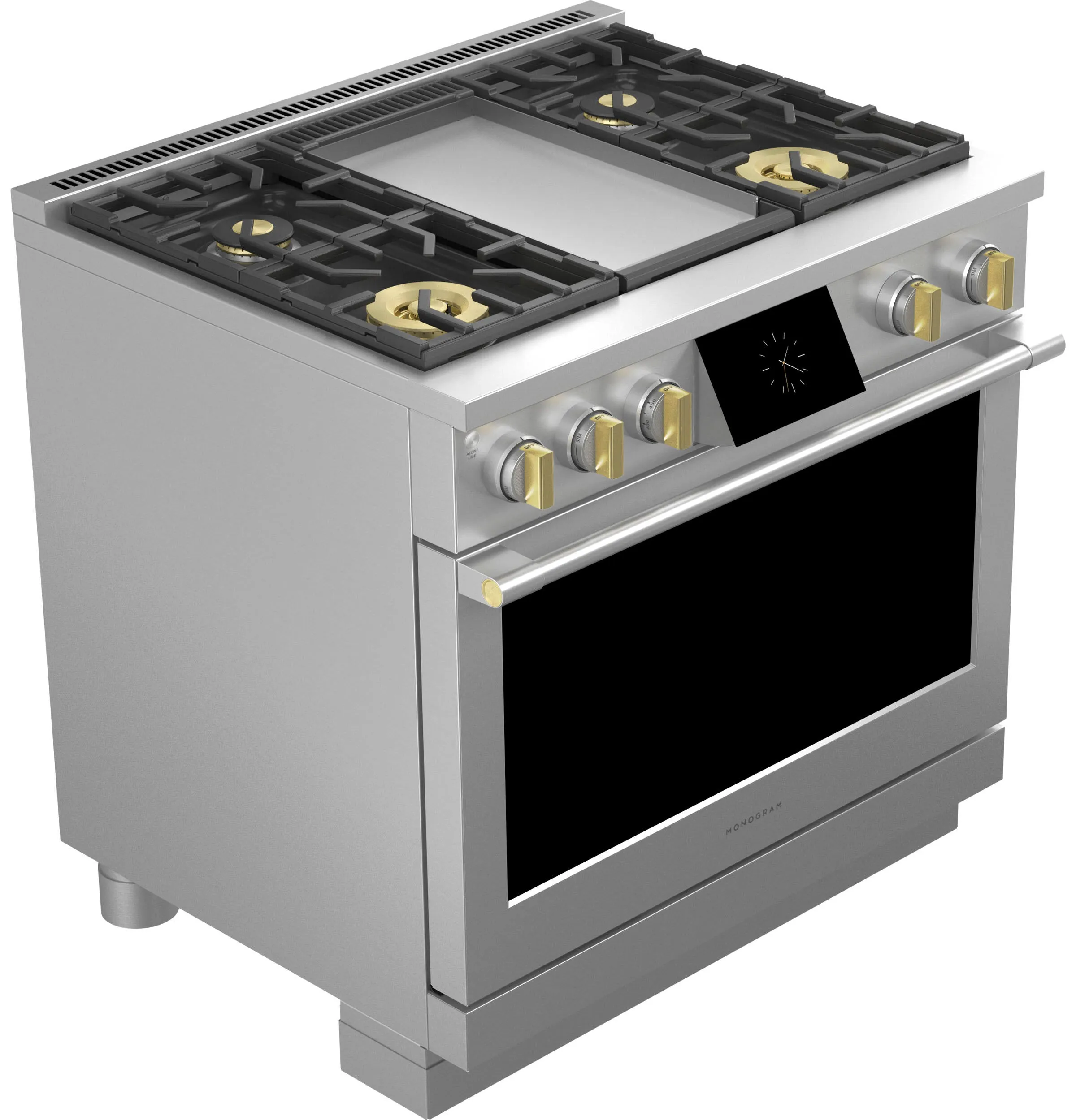 Monogram ZDP364NDTSS Monogram 36 Dual-Fuel Professional Range With 4 Burners And Griddle (Natural Gas)