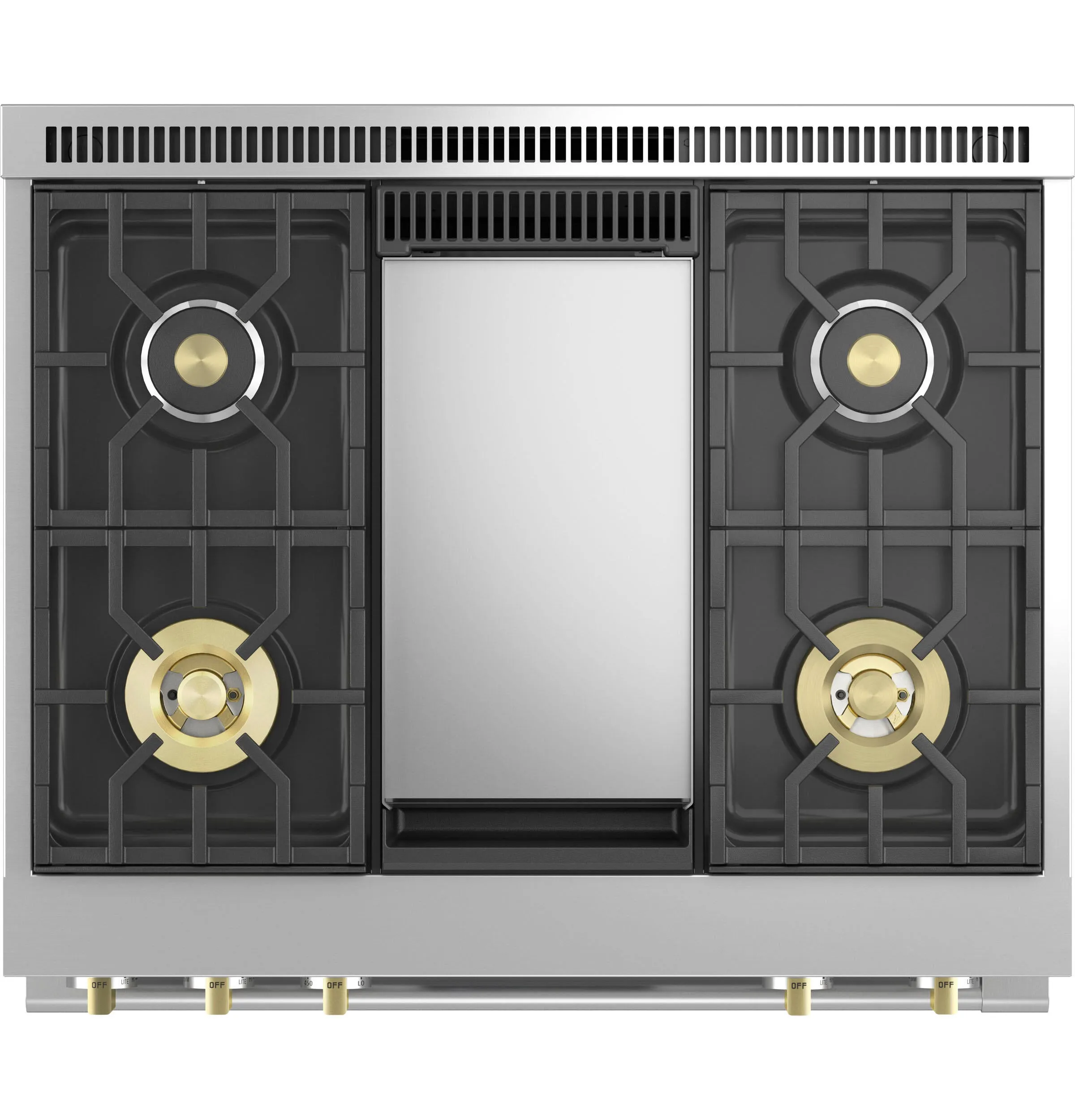 Monogram ZDP364NDTSS Monogram 36 Dual-Fuel Professional Range With 4 Burners And Griddle (Natural Gas)