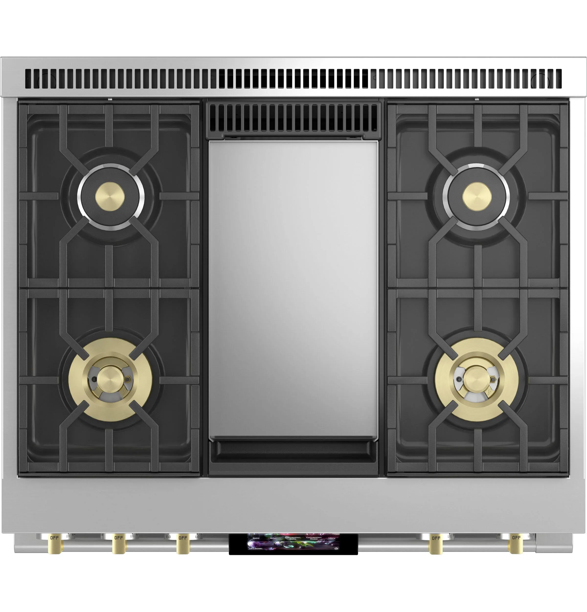 Monogram ZDP364NDTSS Monogram 36 Dual-Fuel Professional Range With 4 Burners And Griddle (Natural Gas)
