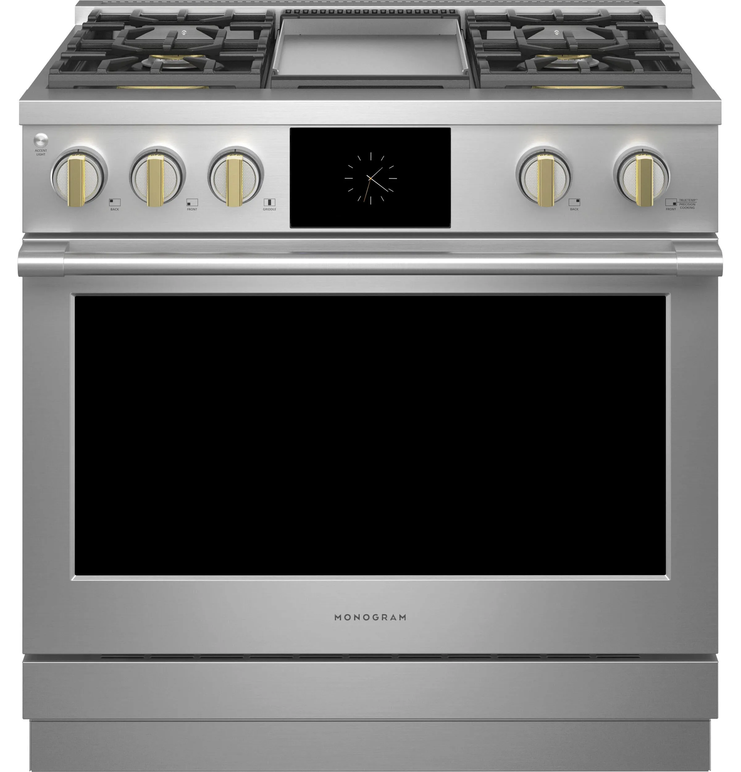 Monogram ZDP364NDTSS Monogram 36 Dual-Fuel Professional Range With 4 Burners And Griddle (Natural Gas)