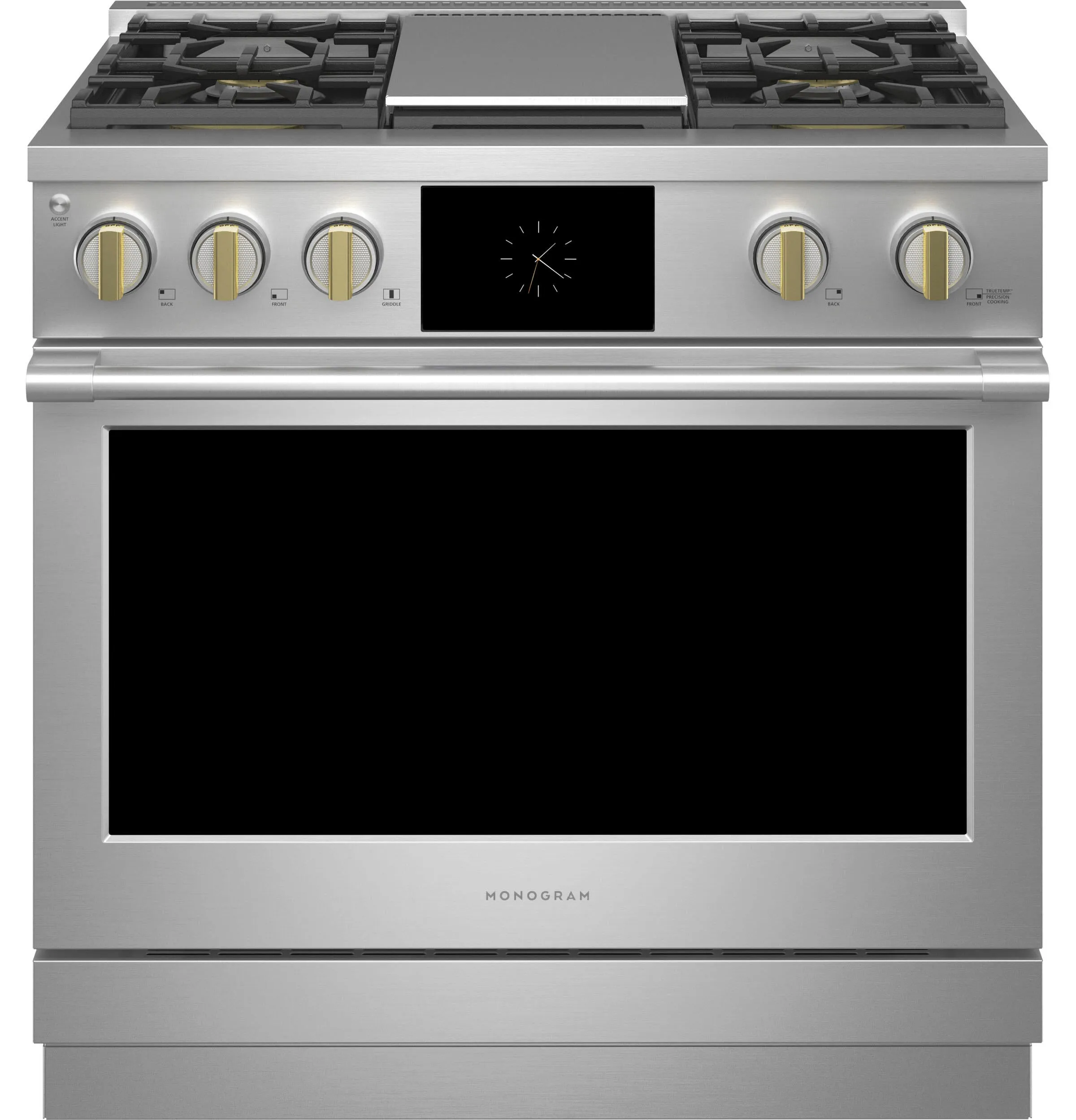 Monogram ZDP364NDTSS Monogram 36 Dual-Fuel Professional Range With 4 Burners And Griddle (Natural Gas)