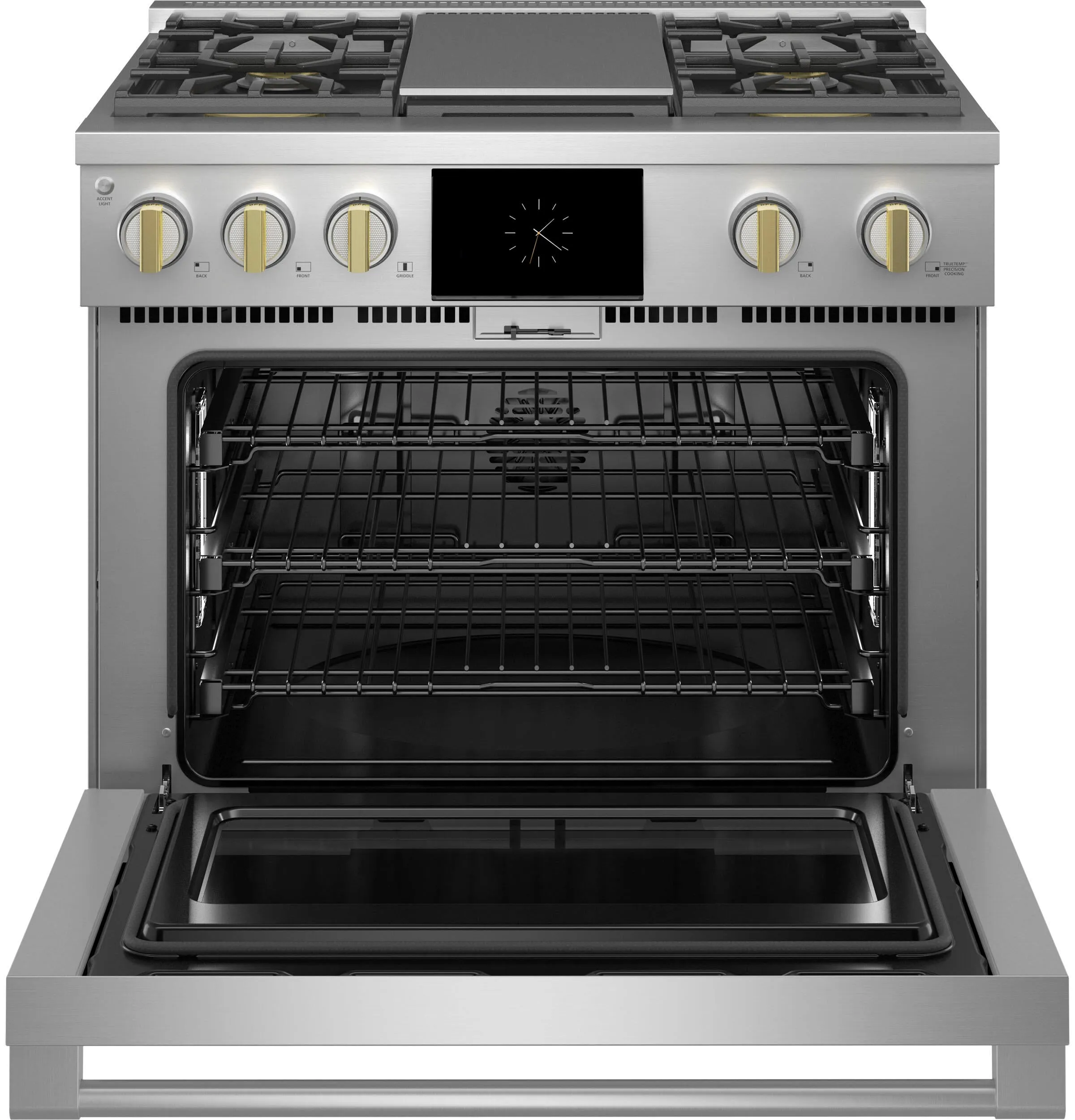 Monogram ZDP364NDTSS Monogram 36 Dual-Fuel Professional Range With 4 Burners And Griddle (Natural Gas)