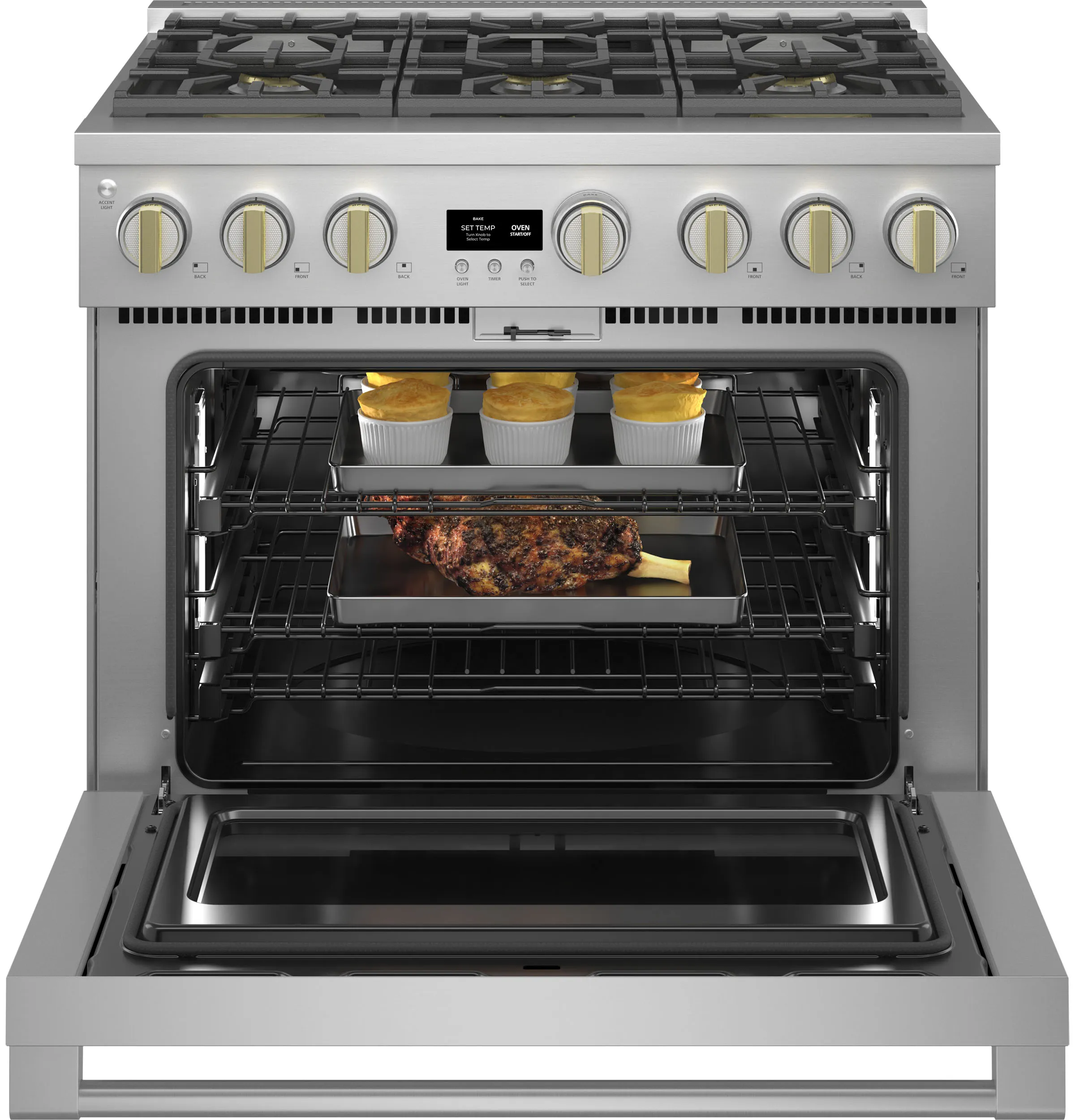 Monogram ZDP366NTSS Monogram 36 Dual-Fuel Professional Range With 6 Burners (Natural Gas)