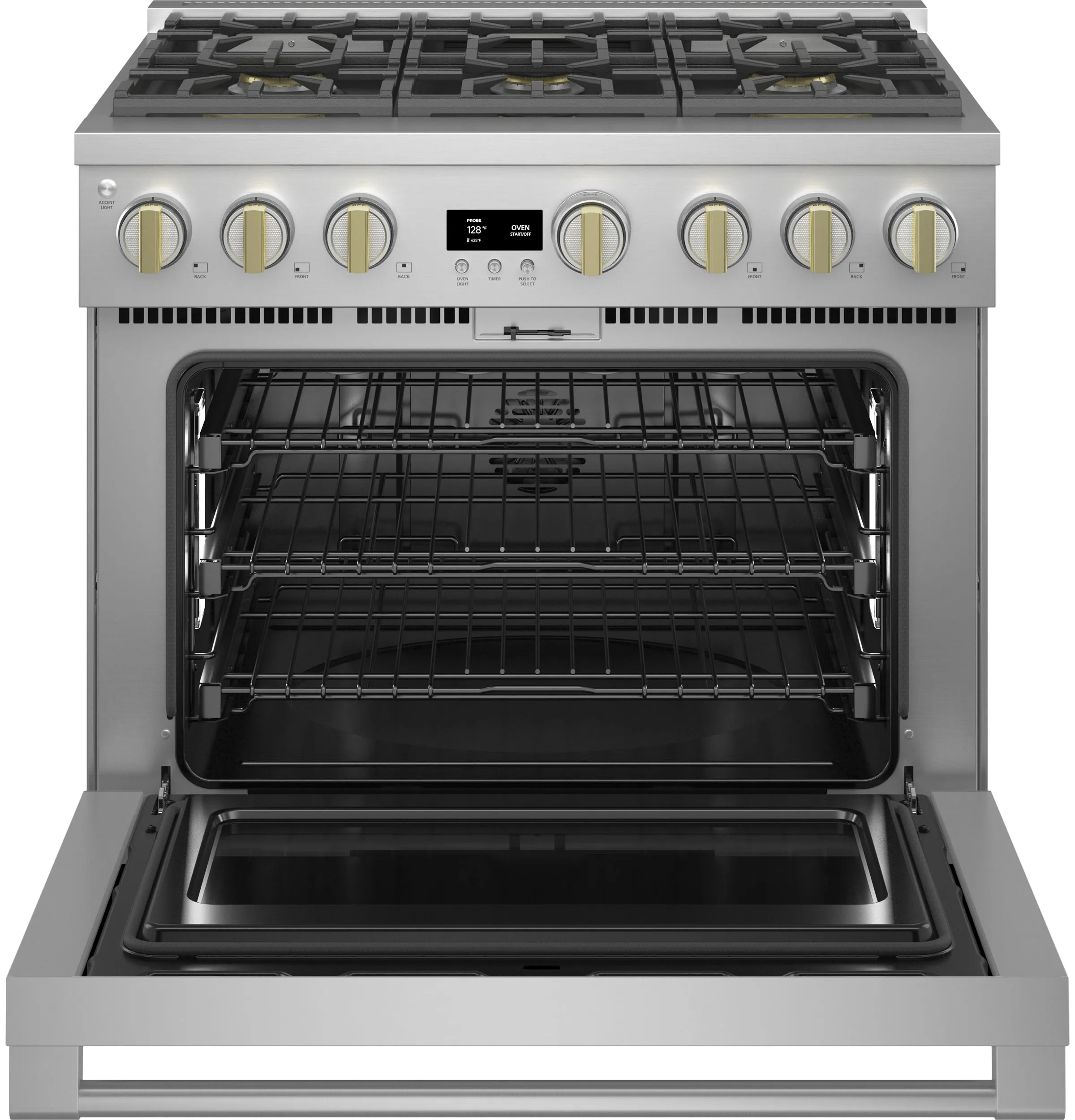Monogram ZDP366NTSS Monogram 36 Dual-Fuel Professional Range With 6 Burners (Natural Gas)