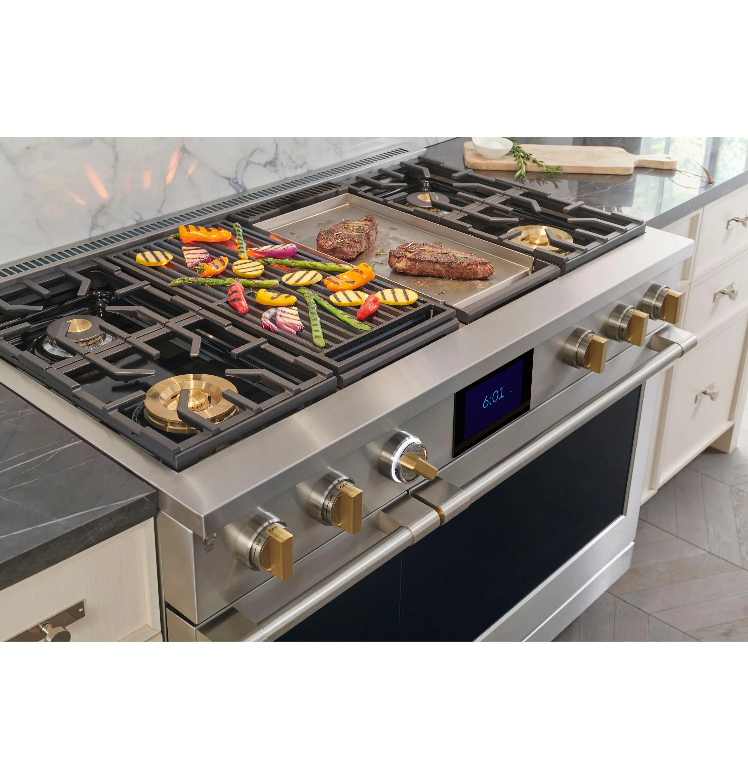Monogram ZDP484NGTSS Monogram 48 Dual-Fuel Professional Range With 4 Burners. Grill. And Griddle