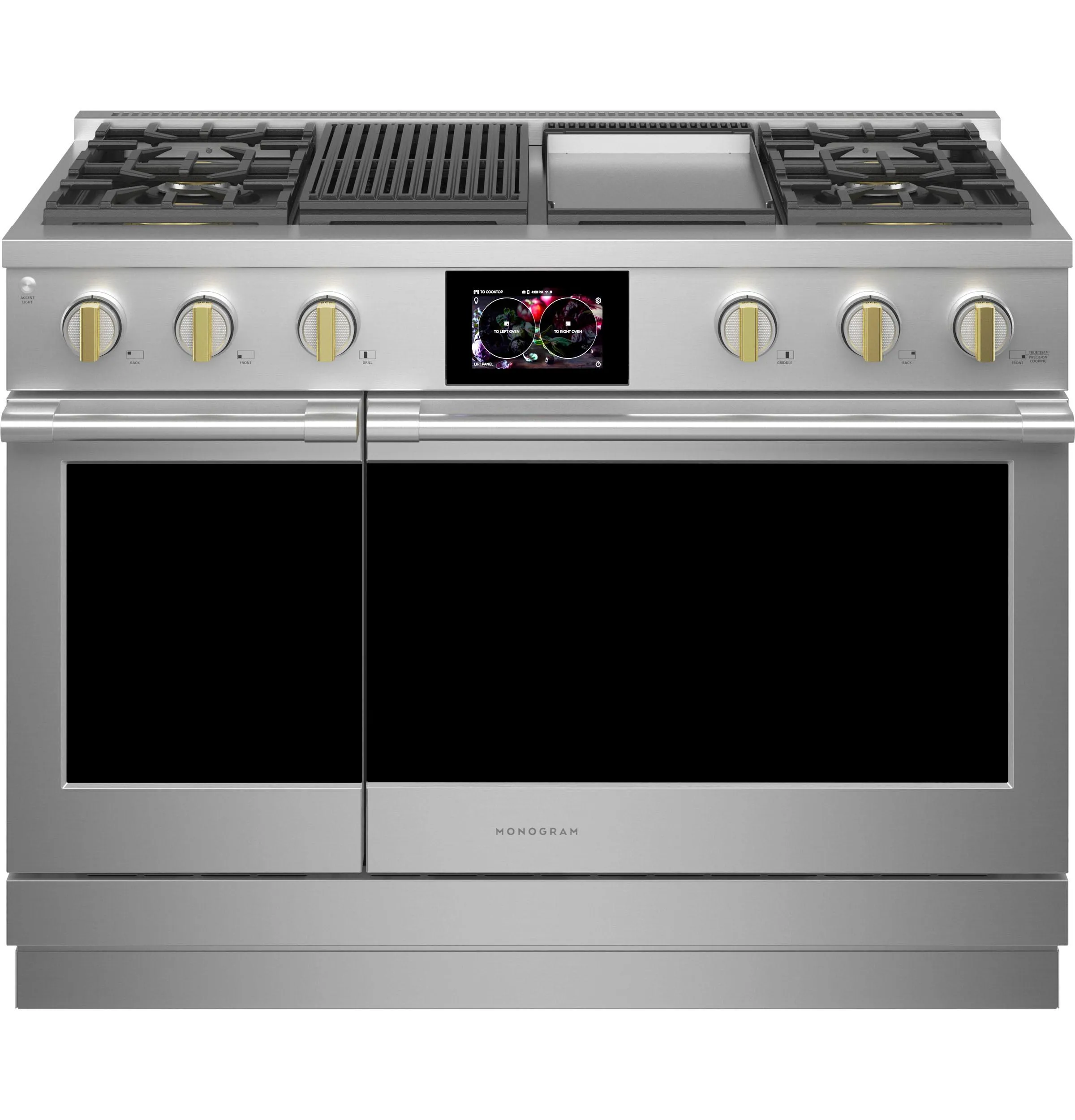 Monogram ZDP484NGTSS Monogram 48 Dual-Fuel Professional Range With 4 Burners. Grill. And Griddle