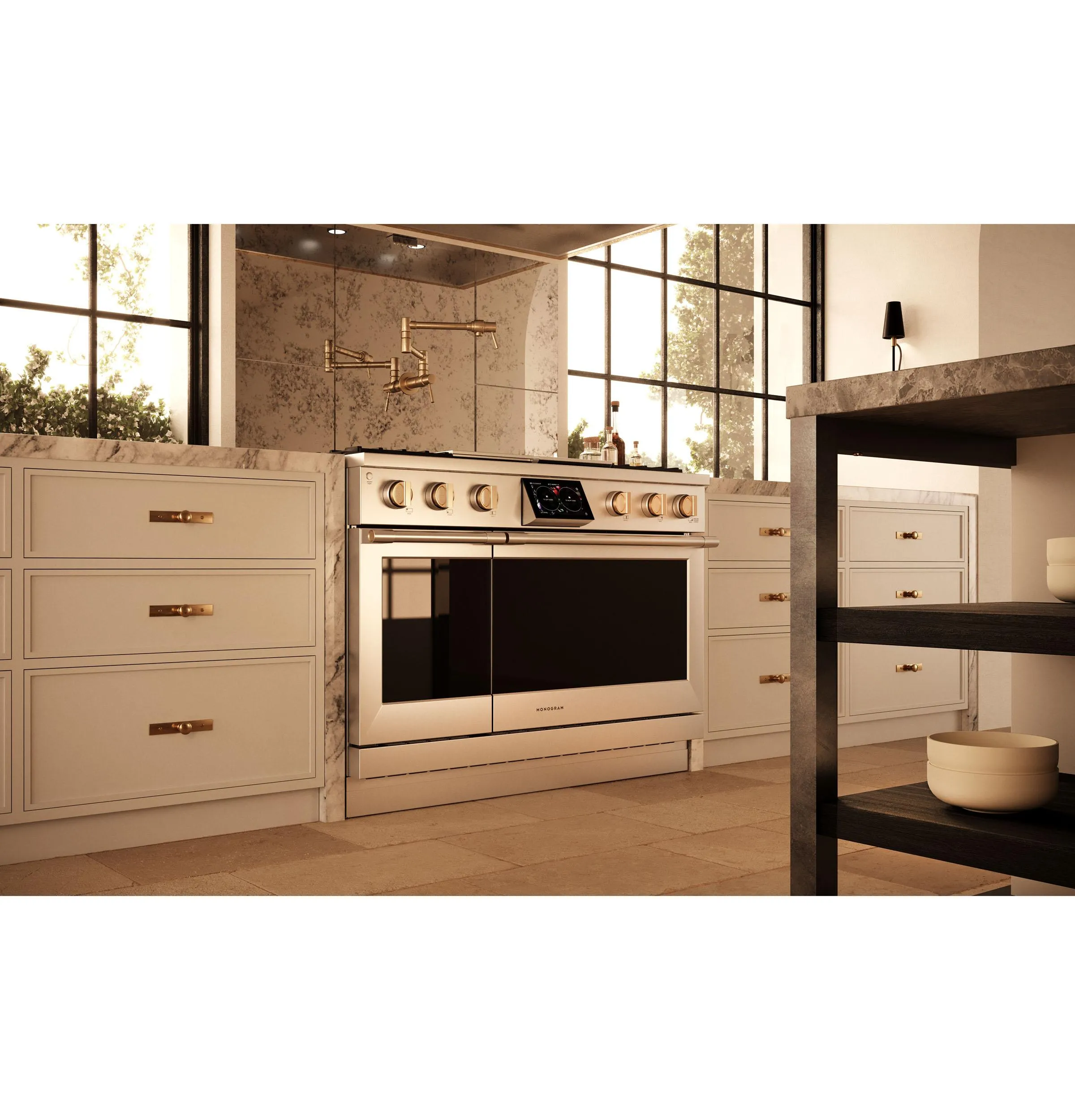 Monogram ZDP484NGTSS Monogram 48 Dual-Fuel Professional Range With 4 Burners. Grill. And Griddle