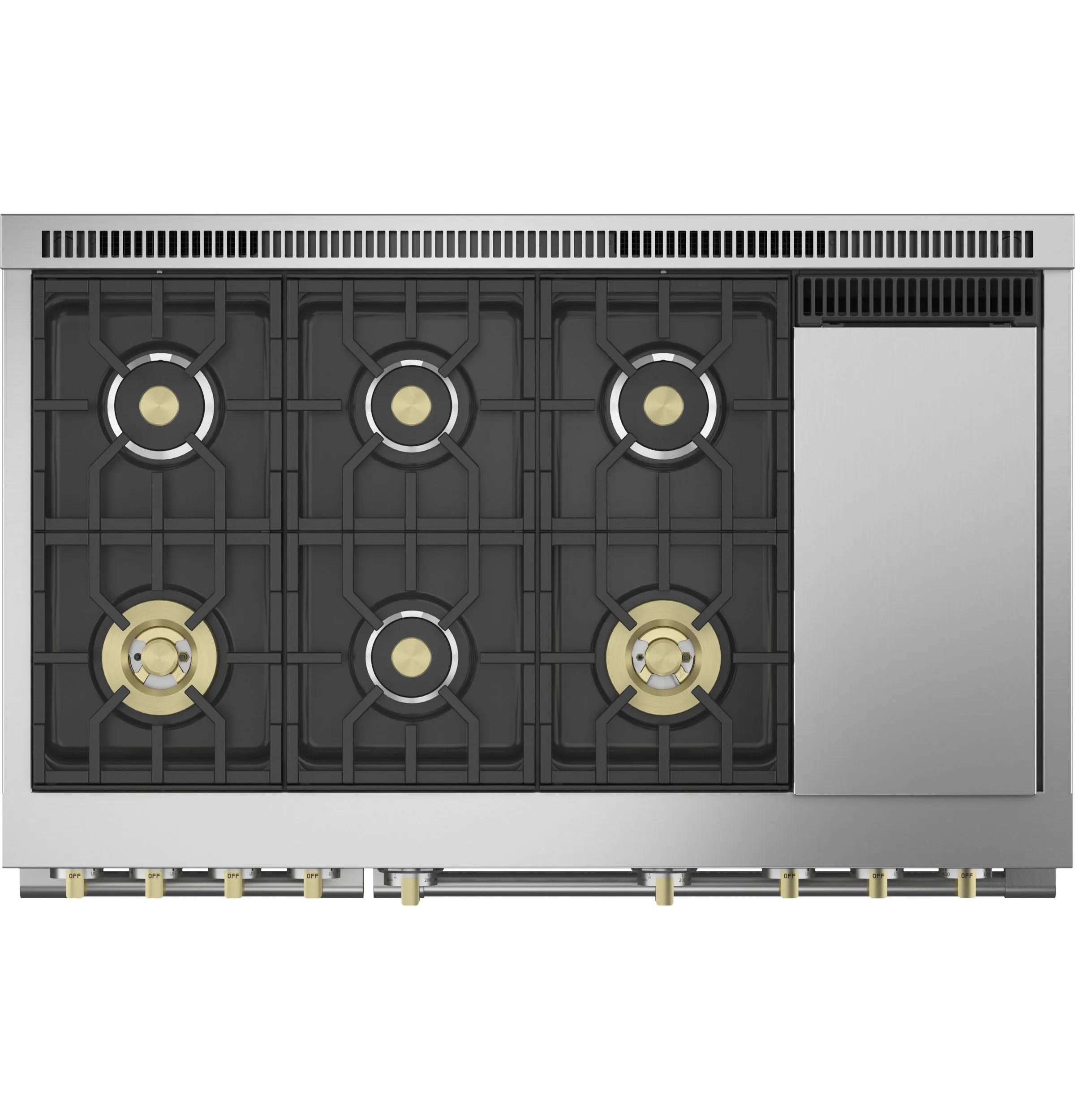 Monogram ZDP486NDTSS Monogram 48 Dual-Fuel Professional Range With 6 Burners And Griddle (Natural Gas)