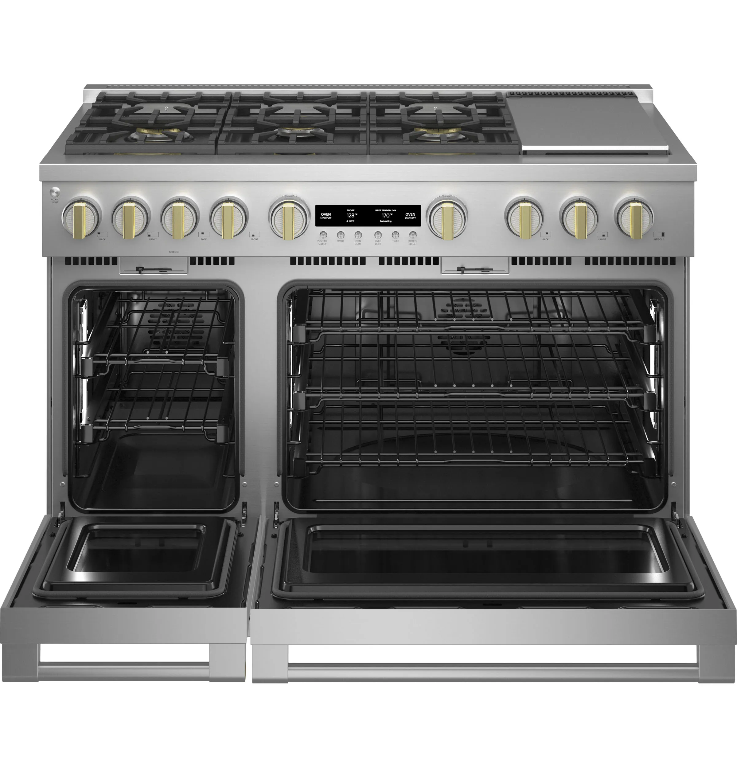 Monogram ZDP486NDTSS Monogram 48 Dual-Fuel Professional Range With 6 Burners And Griddle (Natural Gas)