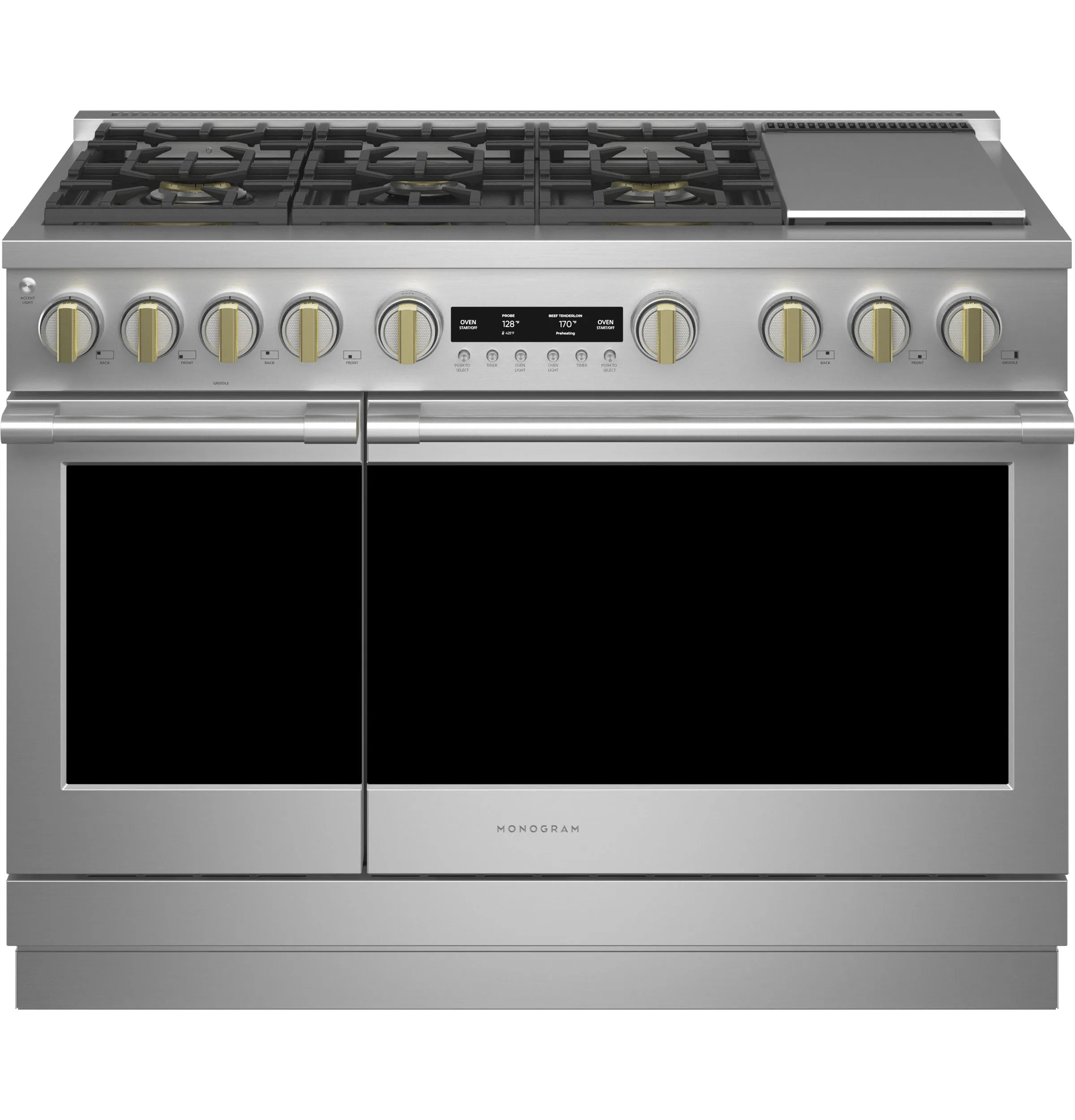 Monogram ZDP486NDTSS Monogram 48 Dual-Fuel Professional Range With 6 Burners And Griddle (Natural Gas)