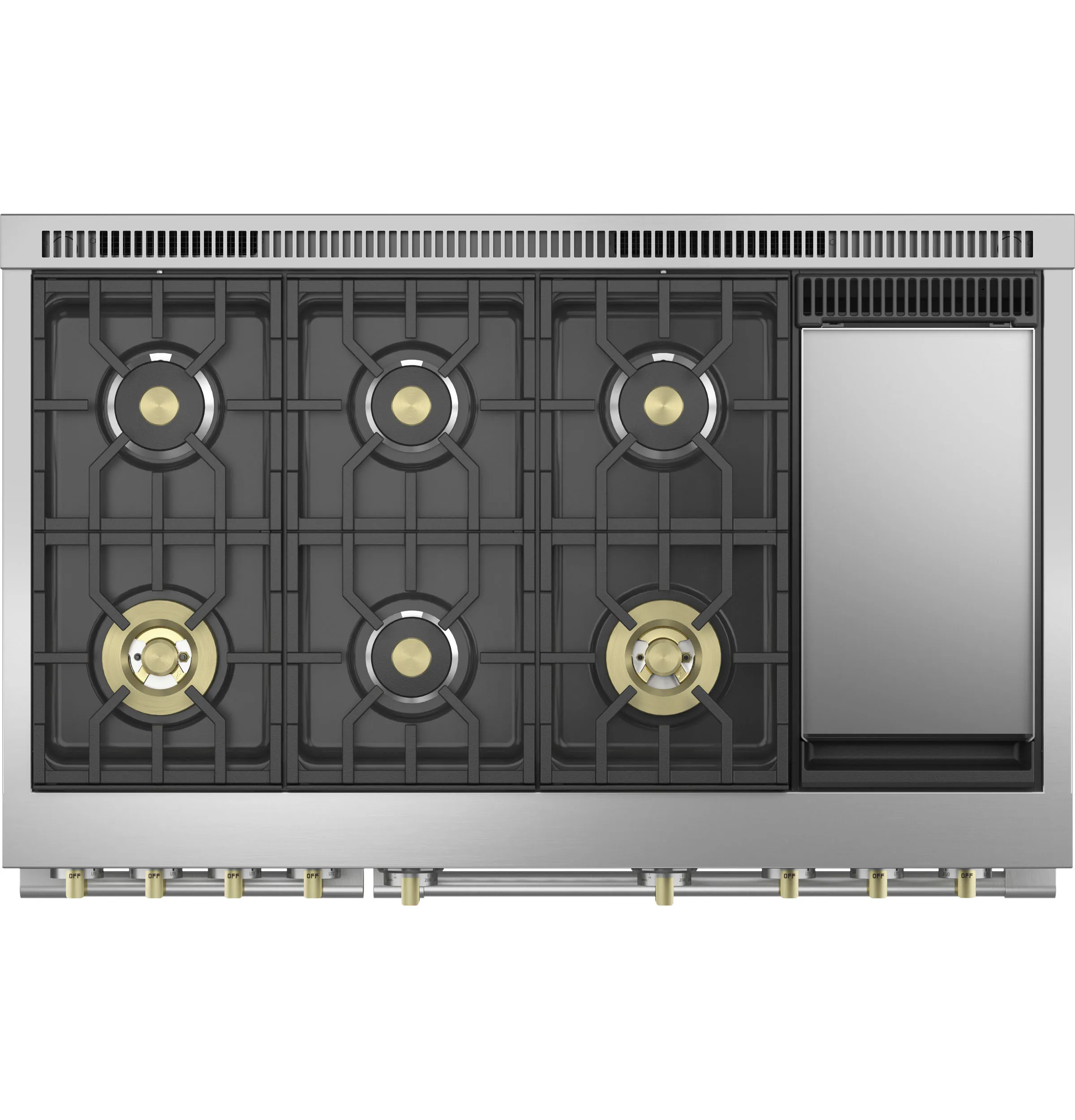 Monogram ZDP486NDTSS Monogram 48 Dual-Fuel Professional Range With 6 Burners And Griddle (Natural Gas)