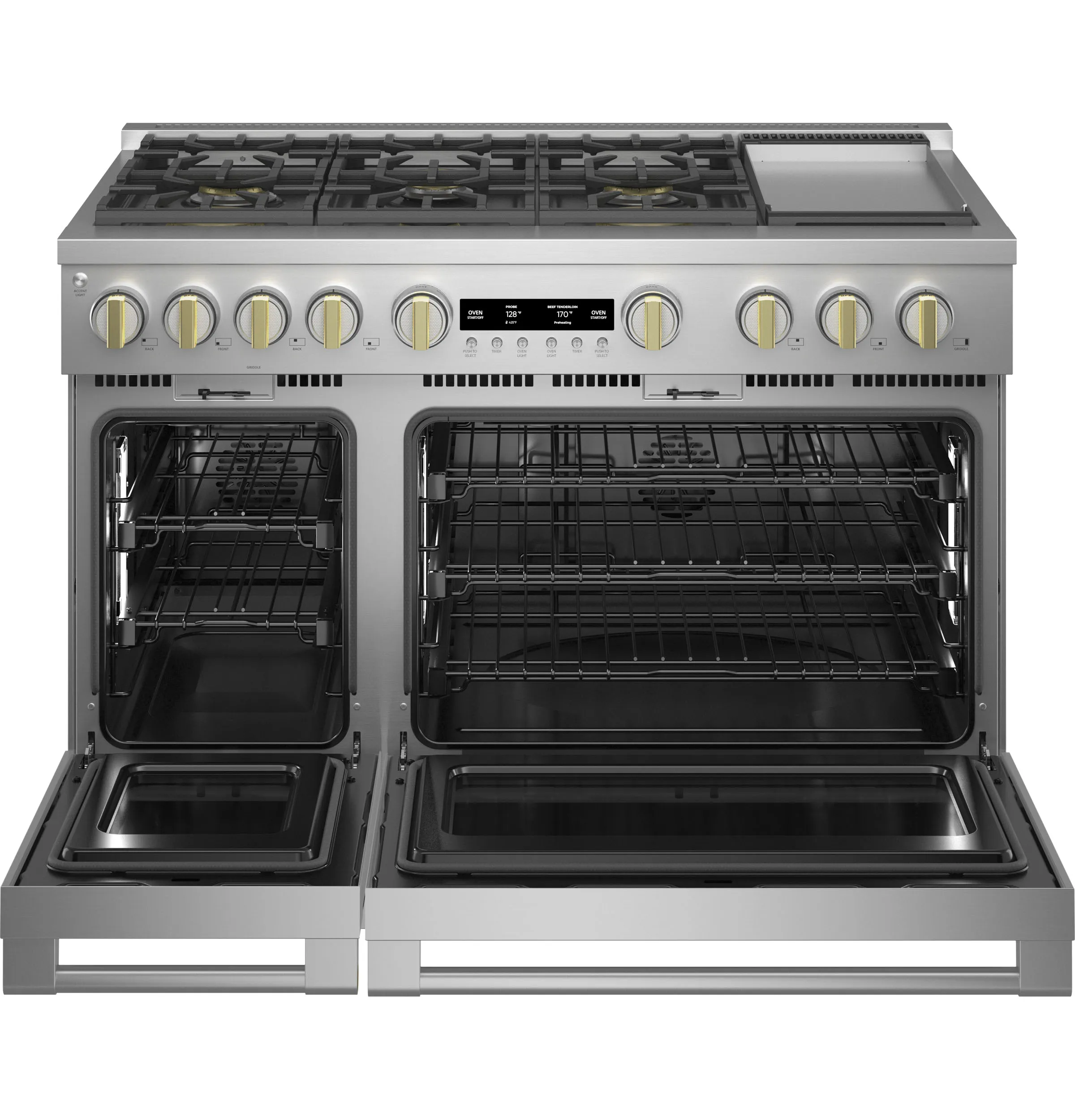 Monogram ZDP486NDTSS Monogram 48 Dual-Fuel Professional Range With 6 Burners And Griddle (Natural Gas)