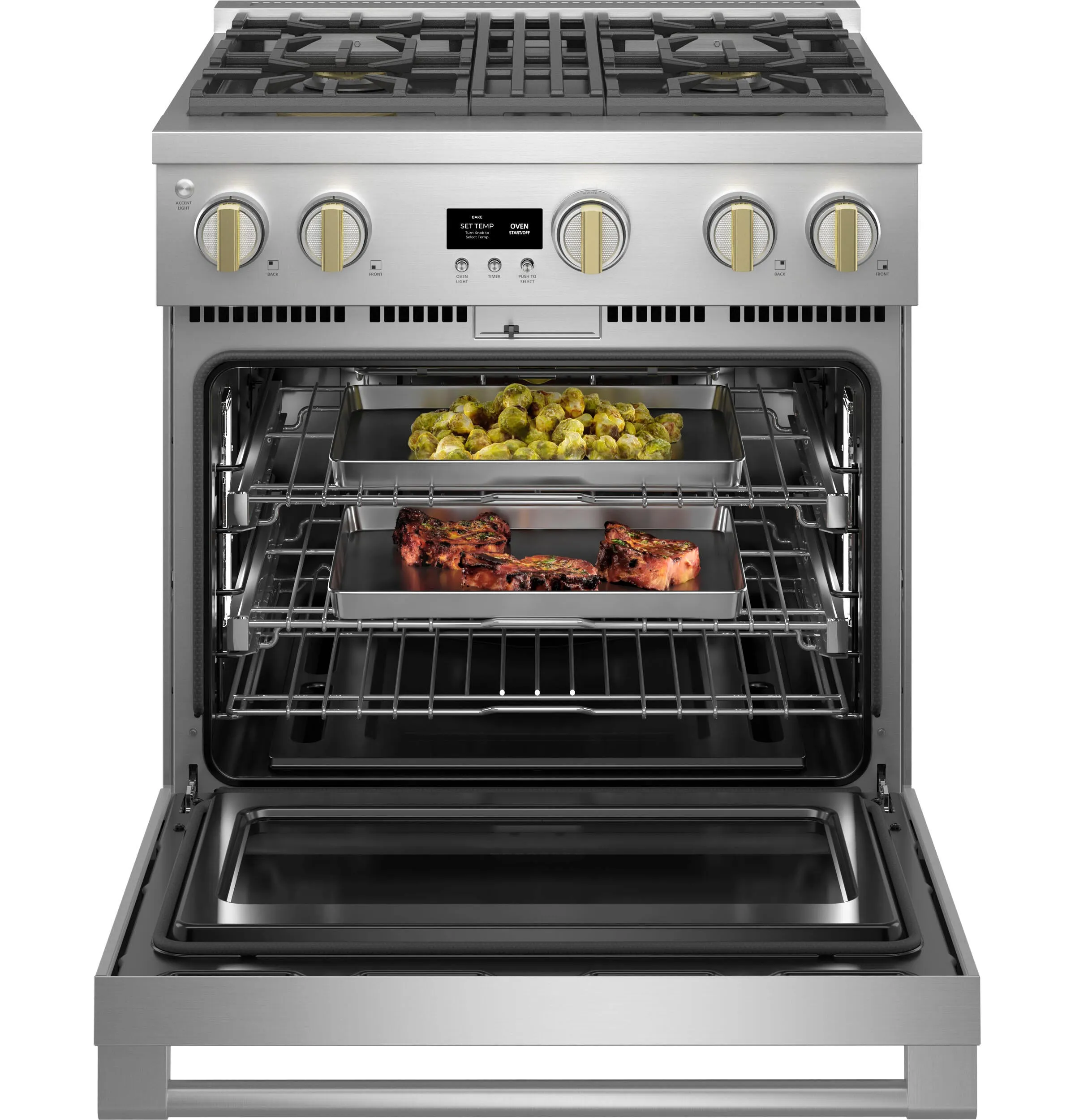 Monogram ZGP304NTSS Monogram 30 All Gas Professional Range With 4 Burners (Natural Gas)