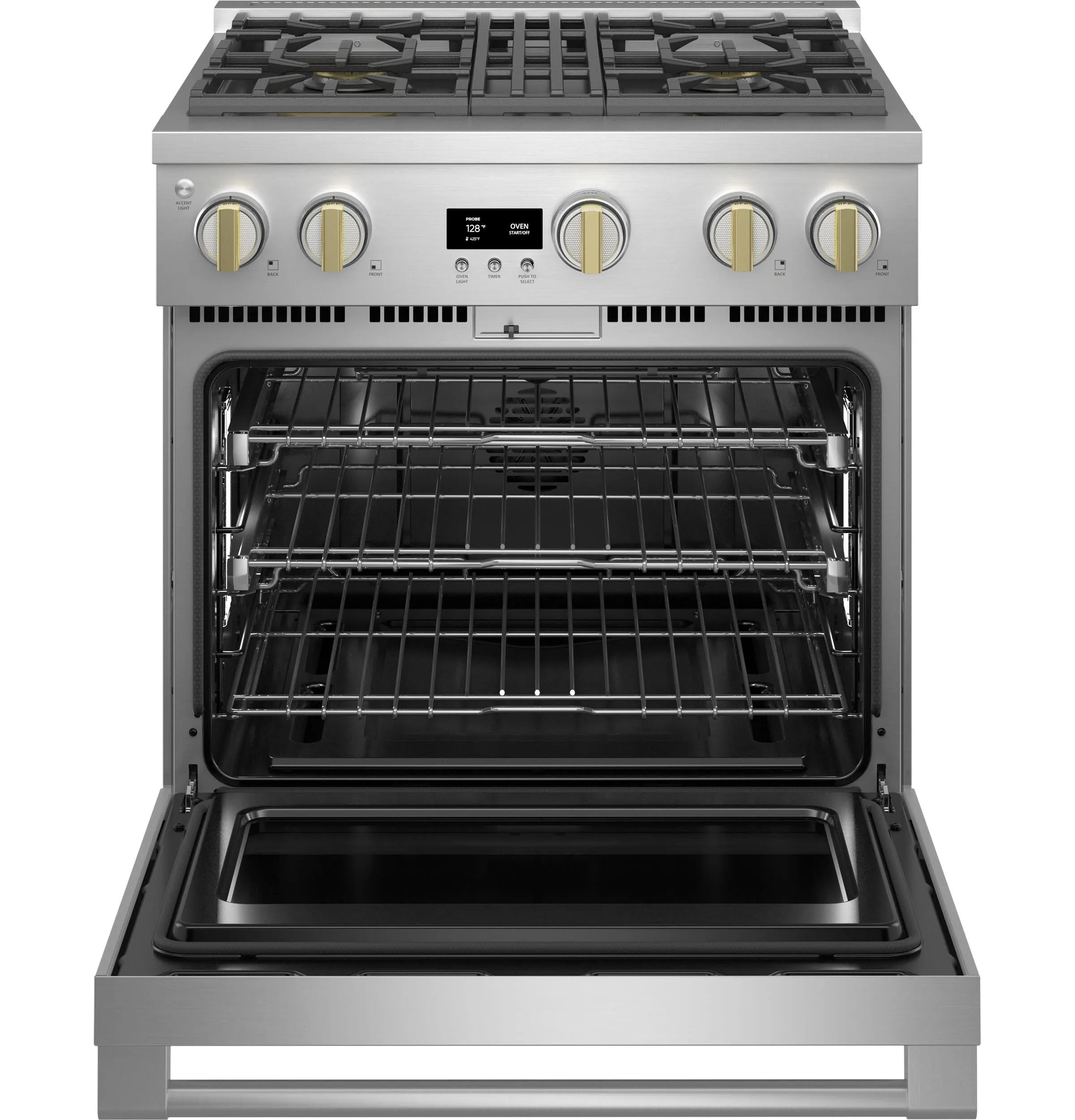 Monogram ZGP304NTSS Monogram 30 All Gas Professional Range With 4 Burners (Natural Gas)