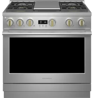 Monogram ZGP364NDTSS Monogram 36 All Gas Professional Range With 4 Burners An Griddle (Natural Gas)