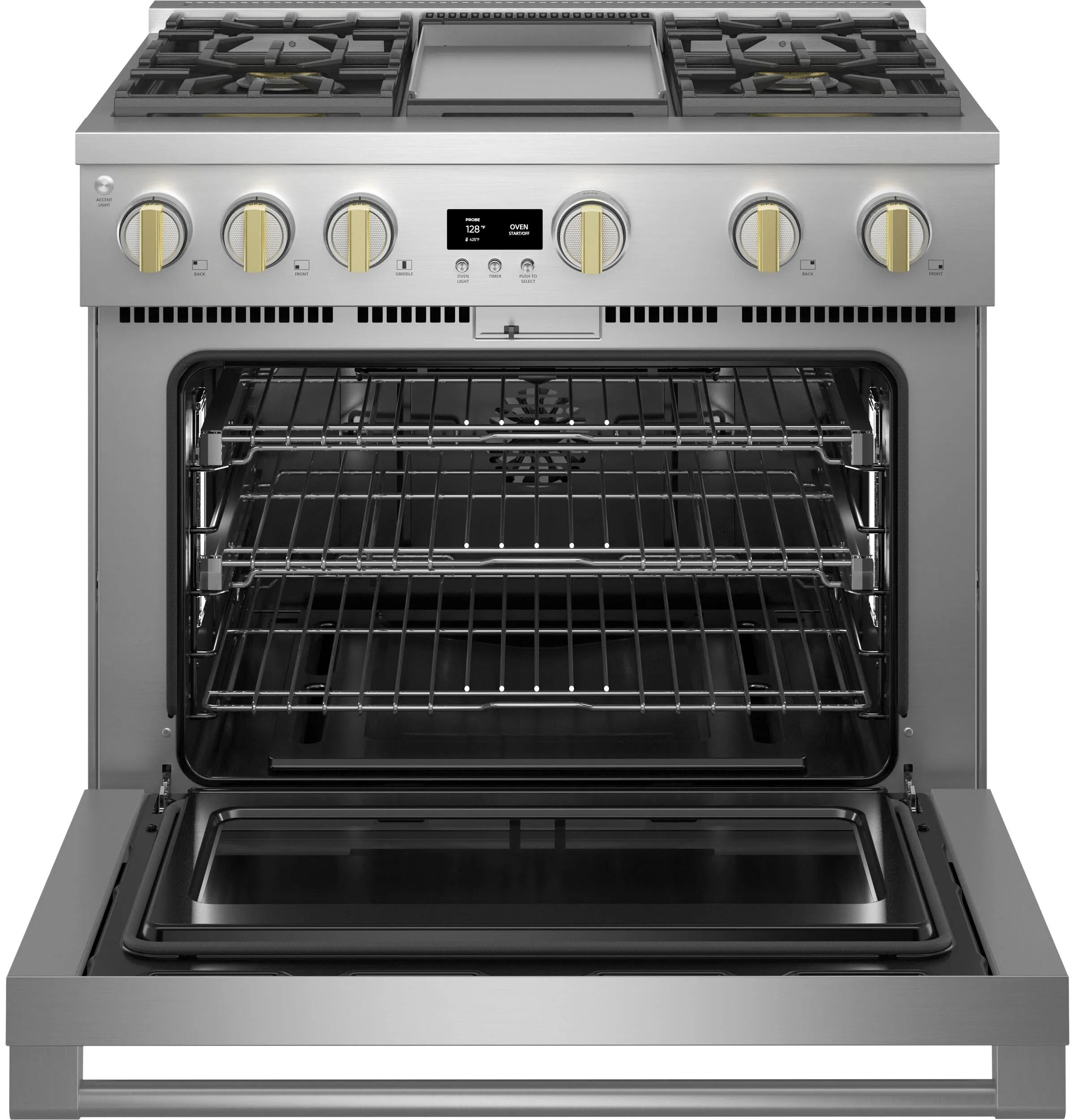 Monogram ZGP364NDTSS Monogram 36 All Gas Professional Range With 4 Burners An Griddle (Natural Gas)