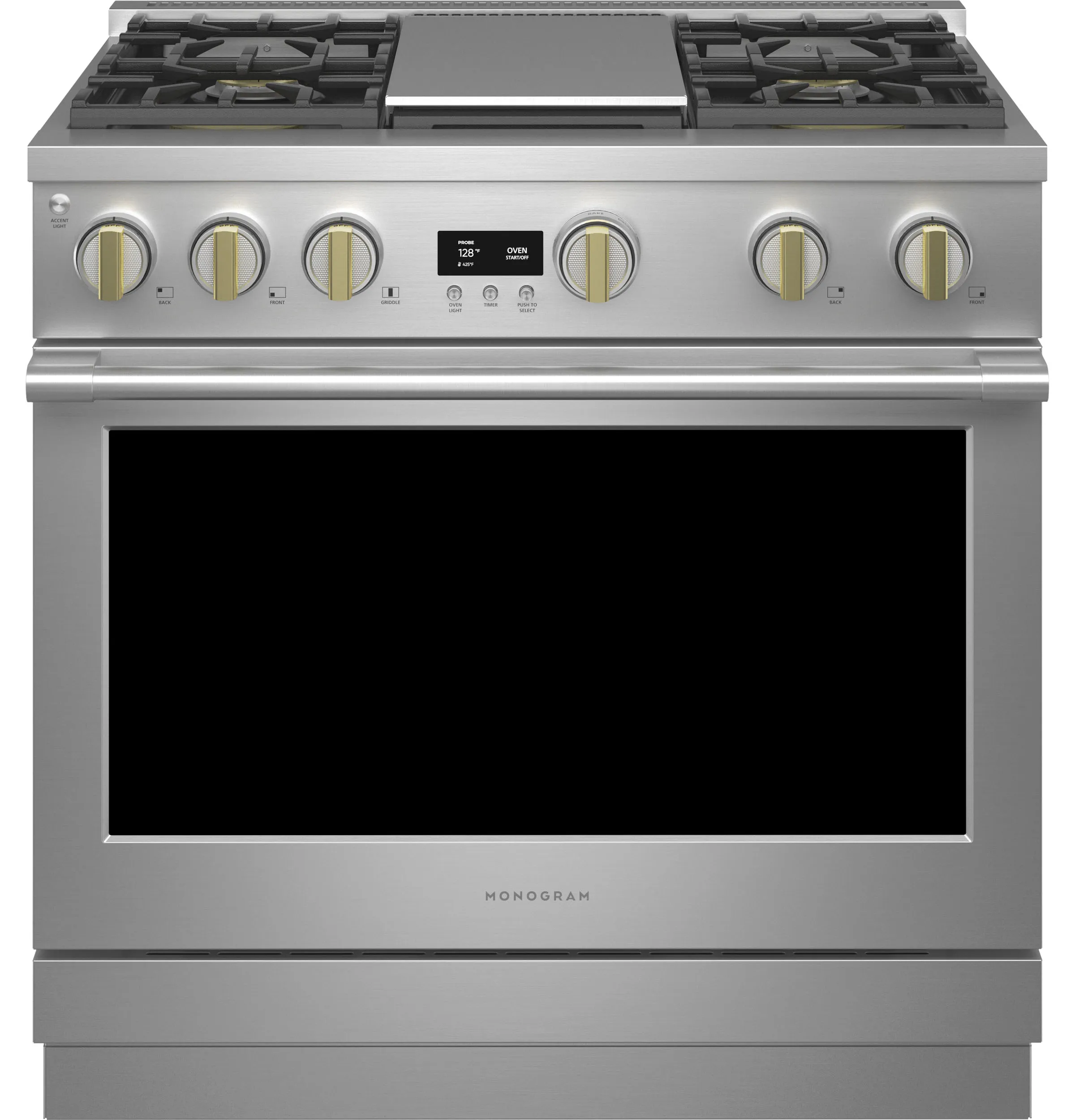 Monogram ZGP364NDTSS Monogram 36 All Gas Professional Range With 4 Burners An Griddle (Natural Gas)
