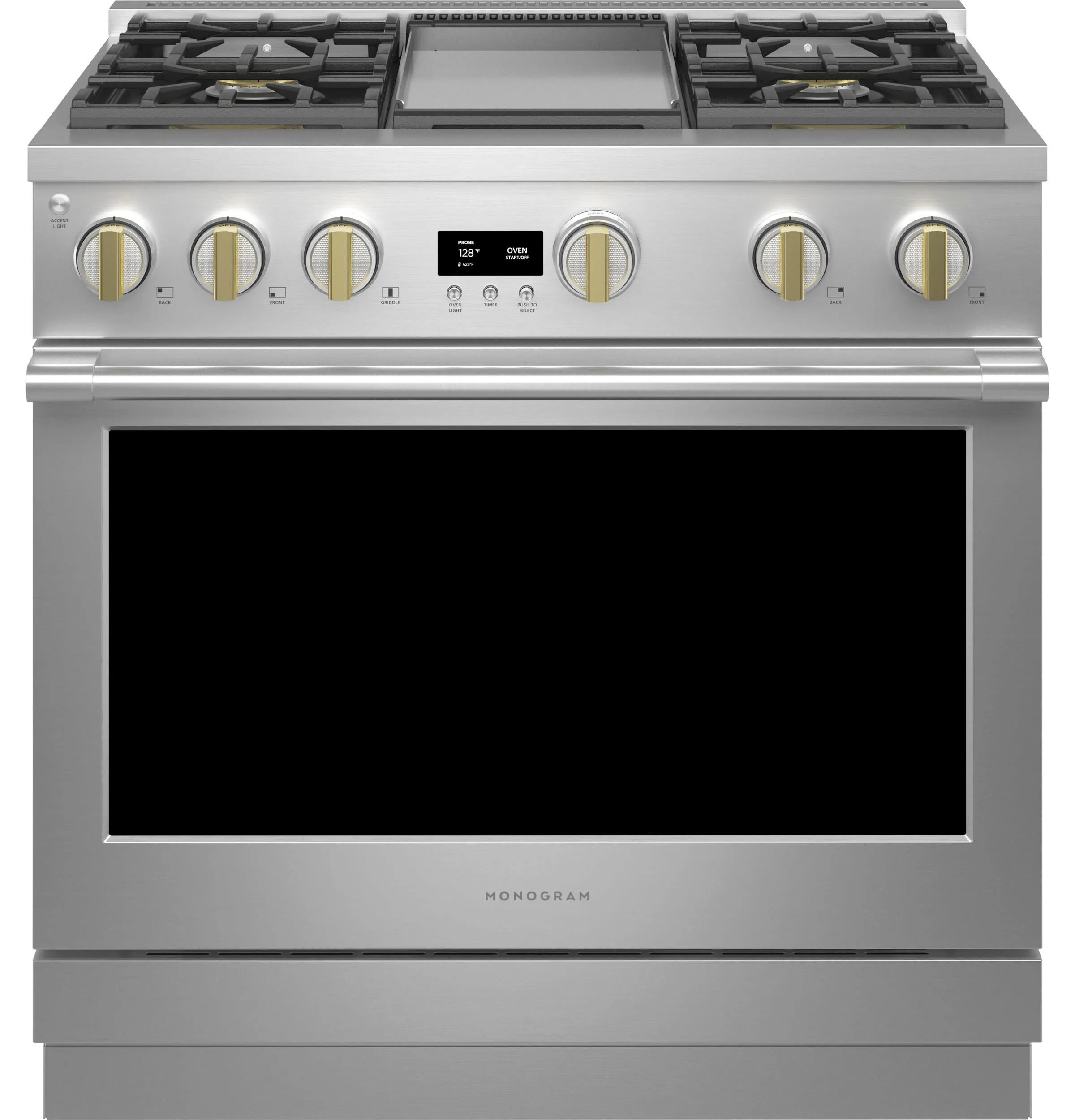 Monogram ZGP364NDTSS Monogram 36 All Gas Professional Range With 4 Burners An Griddle (Natural Gas)